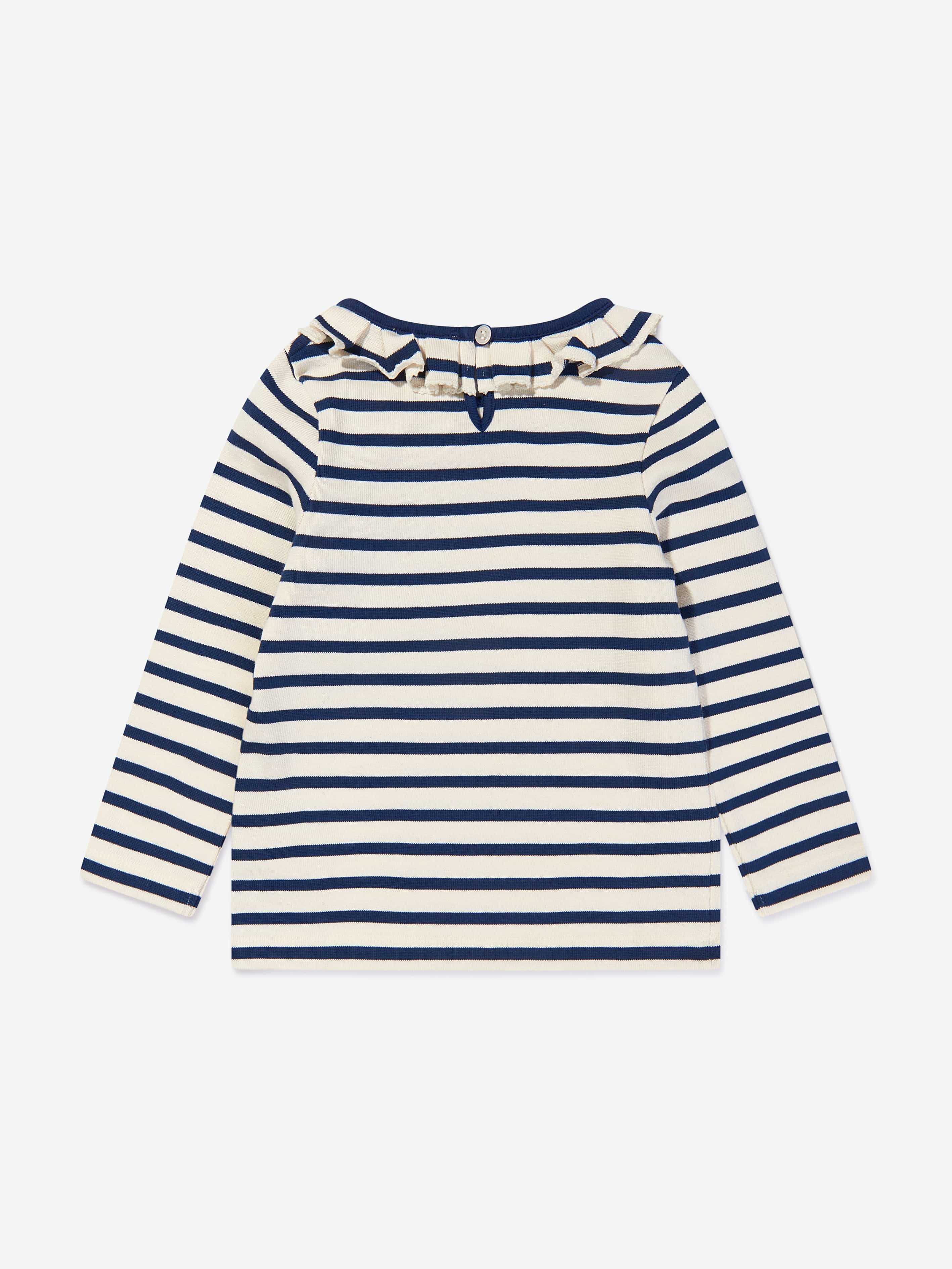 Bonpoint Girls Striped Long Sleeve Birkin T-Shirt