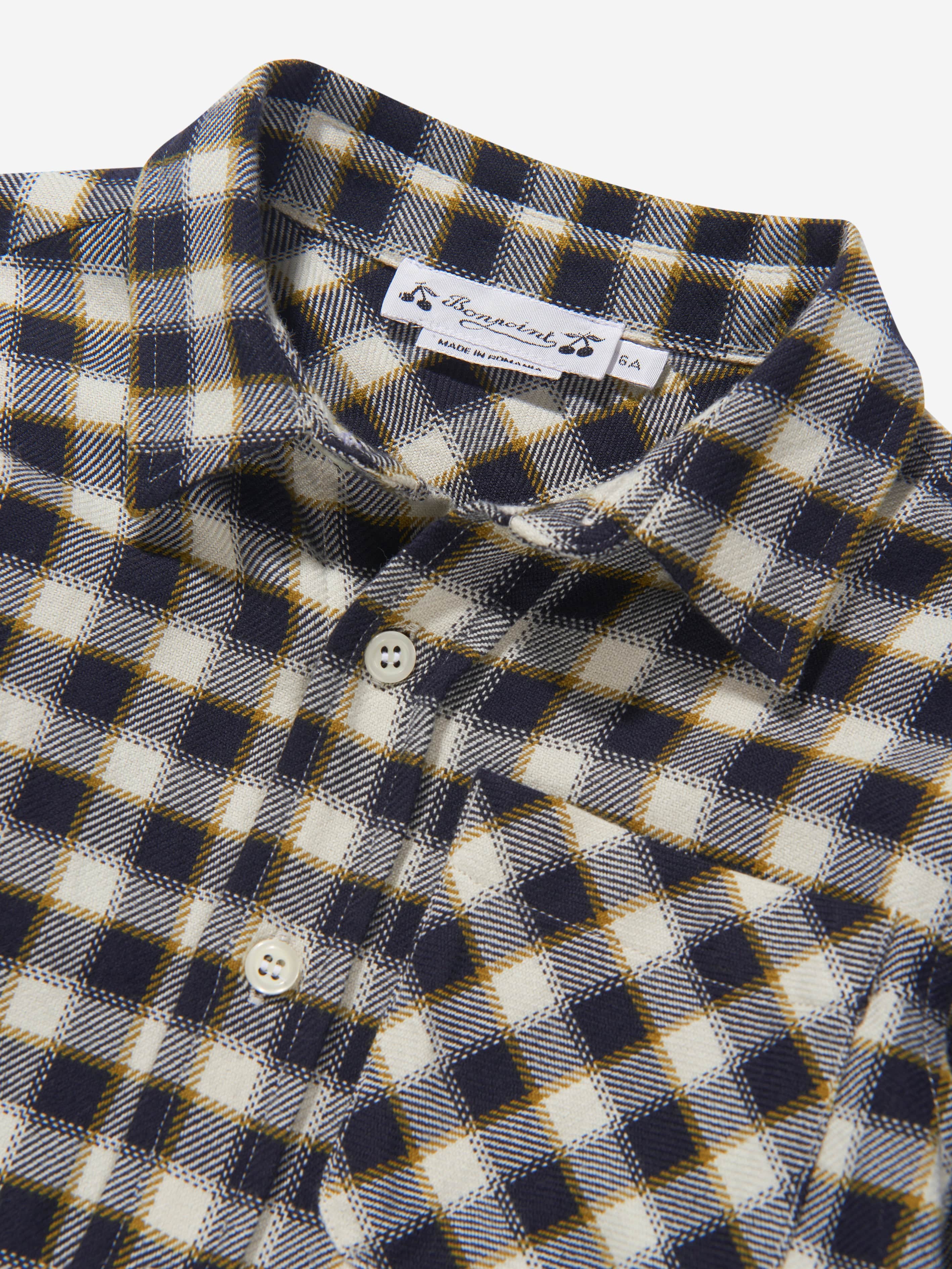 Bonpoint Boys Long Sleeve Check Tango Shirt