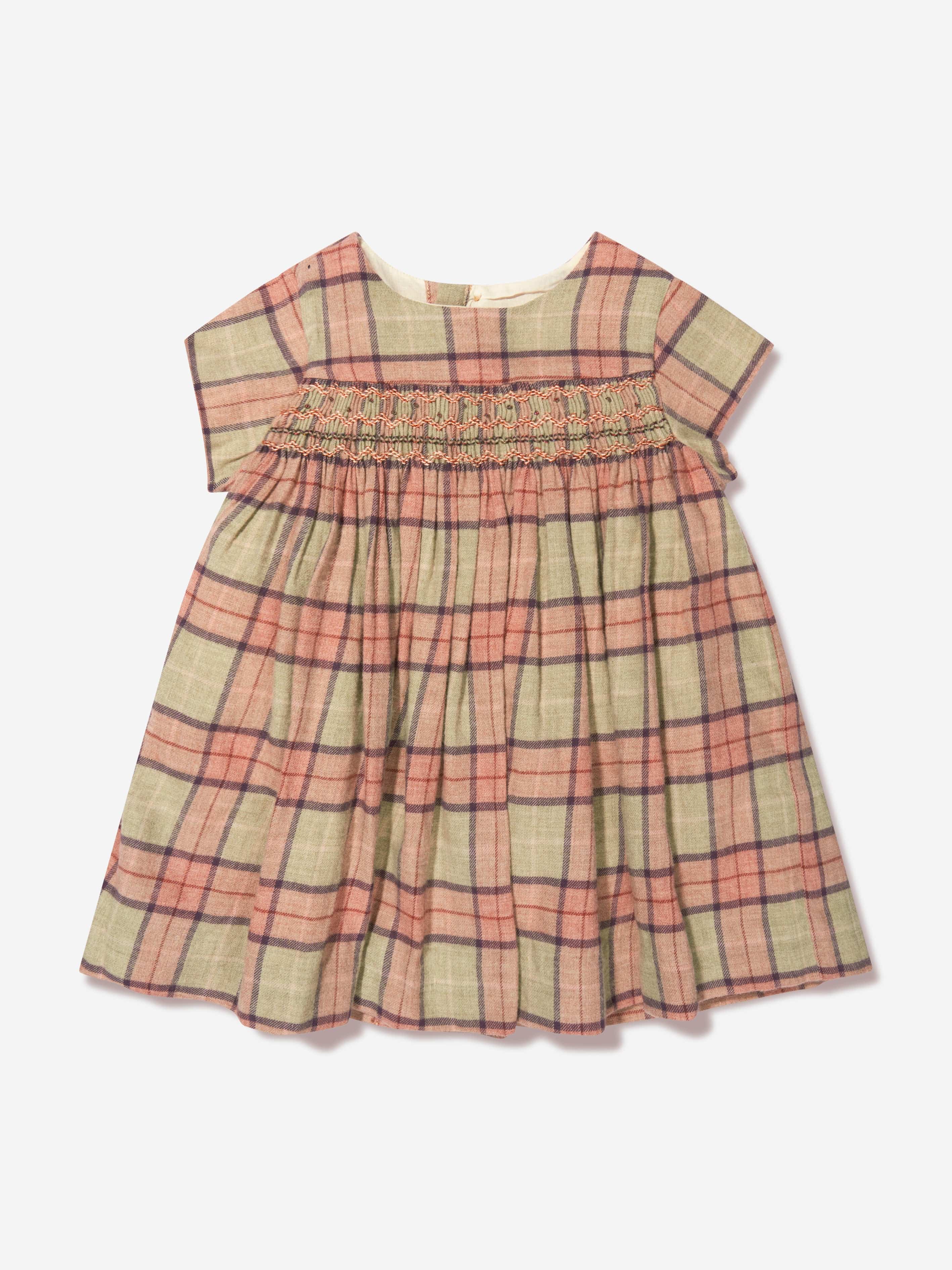 Bonpoint Baby Girls Tartan Dress With Knickers