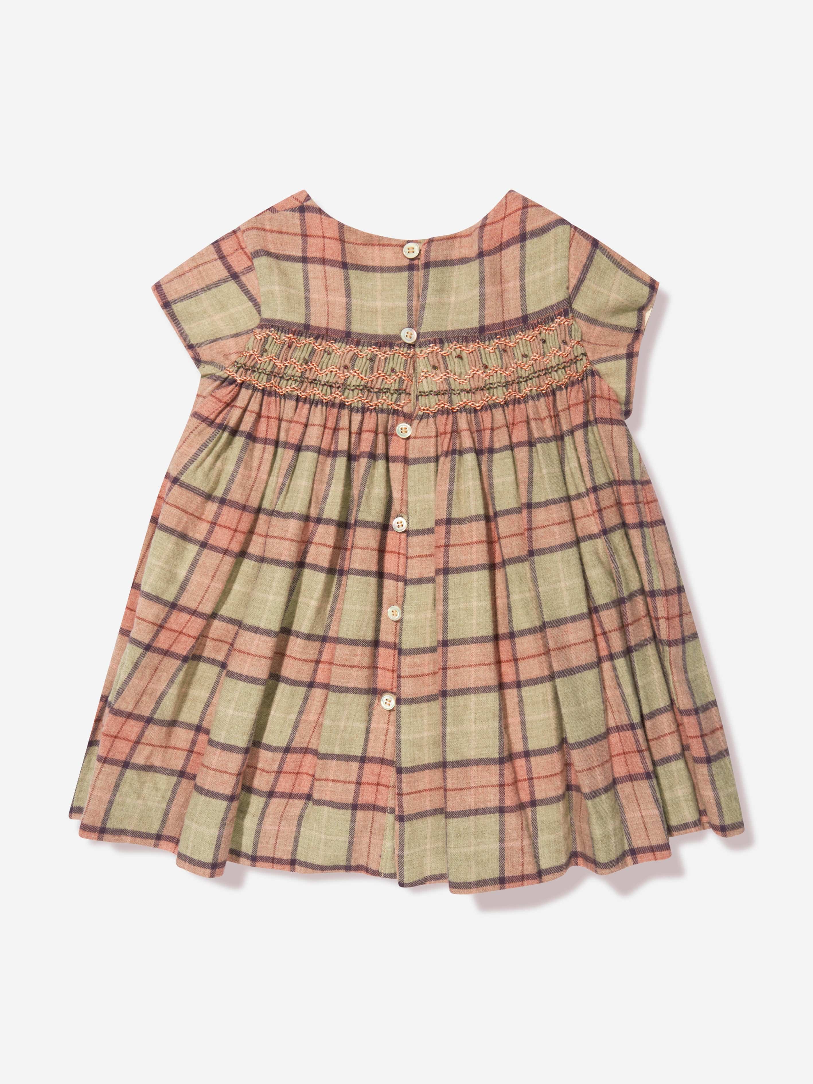 Bonpoint Baby Girls Tartan Dress With Knickers