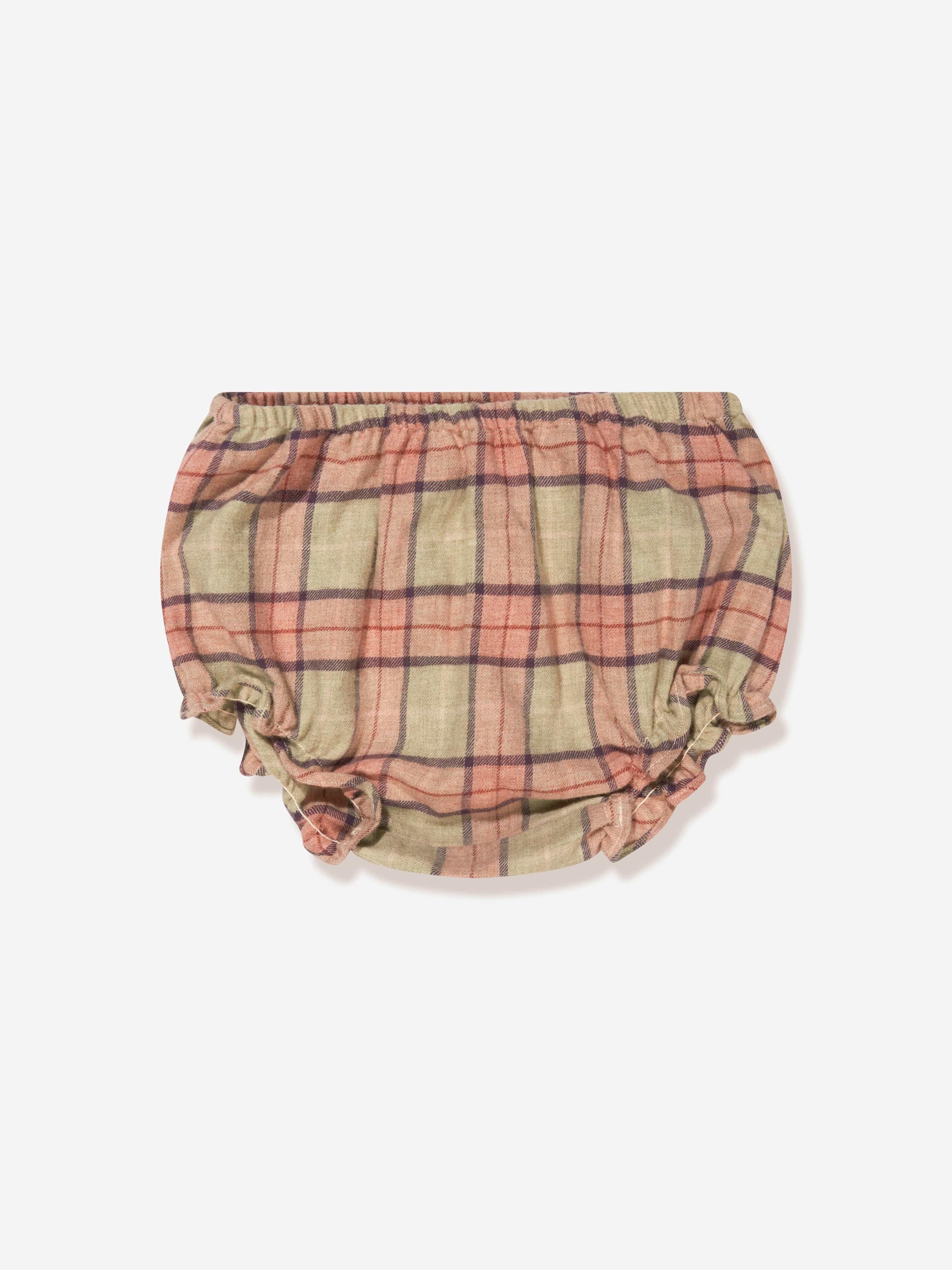 Bonpoint Baby Girls Tartan Dress With Knickers