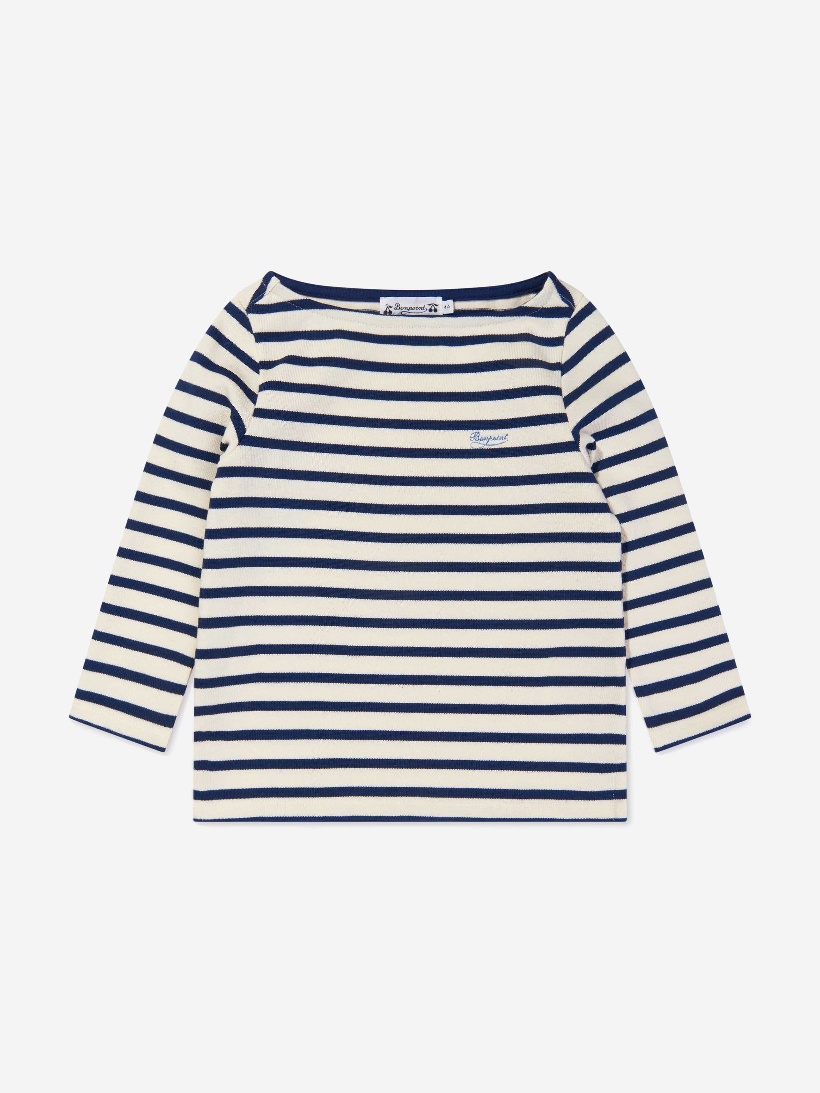 Bonpoint Boys Striped Long Sleeve Baudelaire T-Shirt