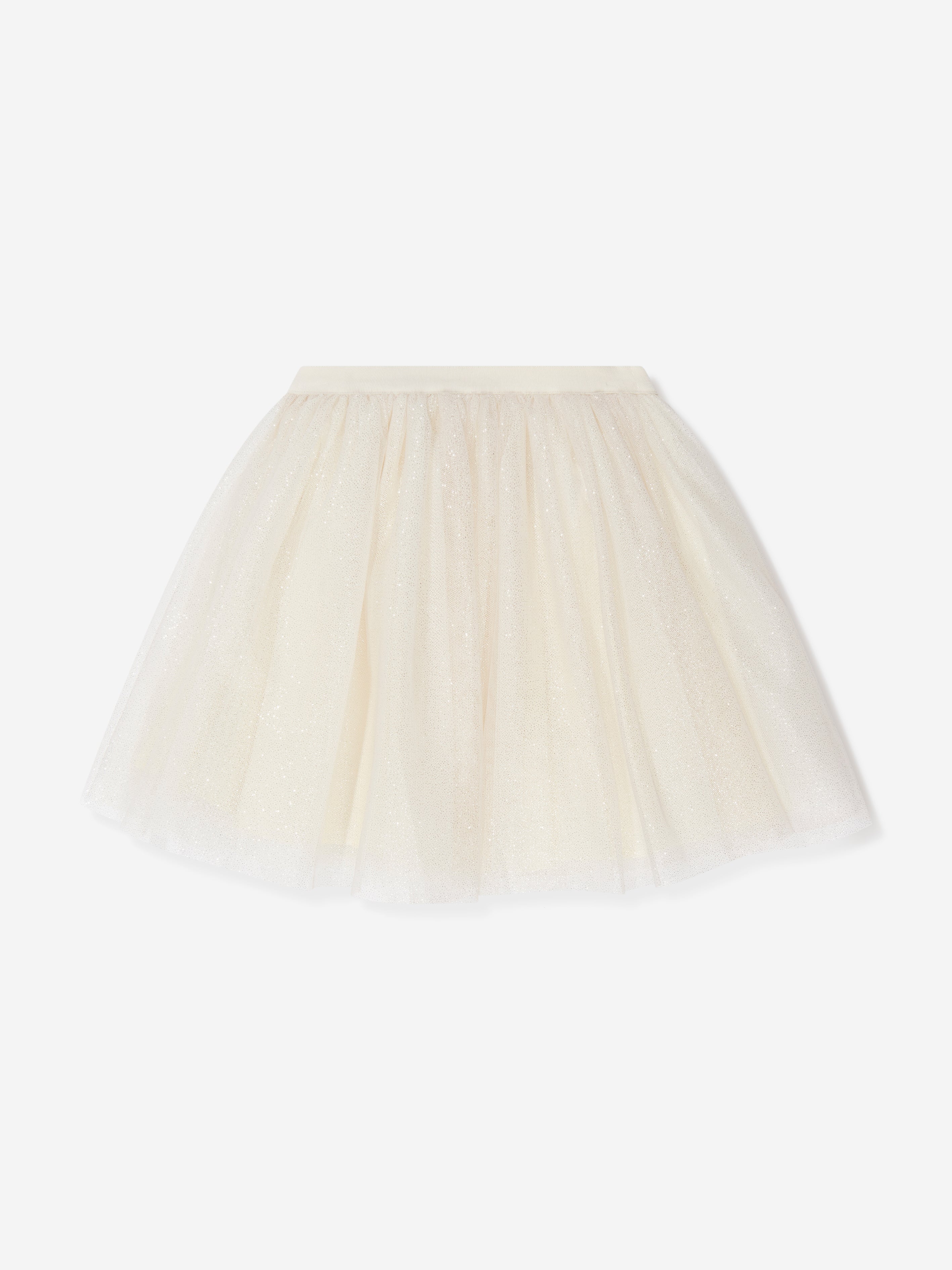 Bonpoint Girls Tulle Pois Skirt In Ivory