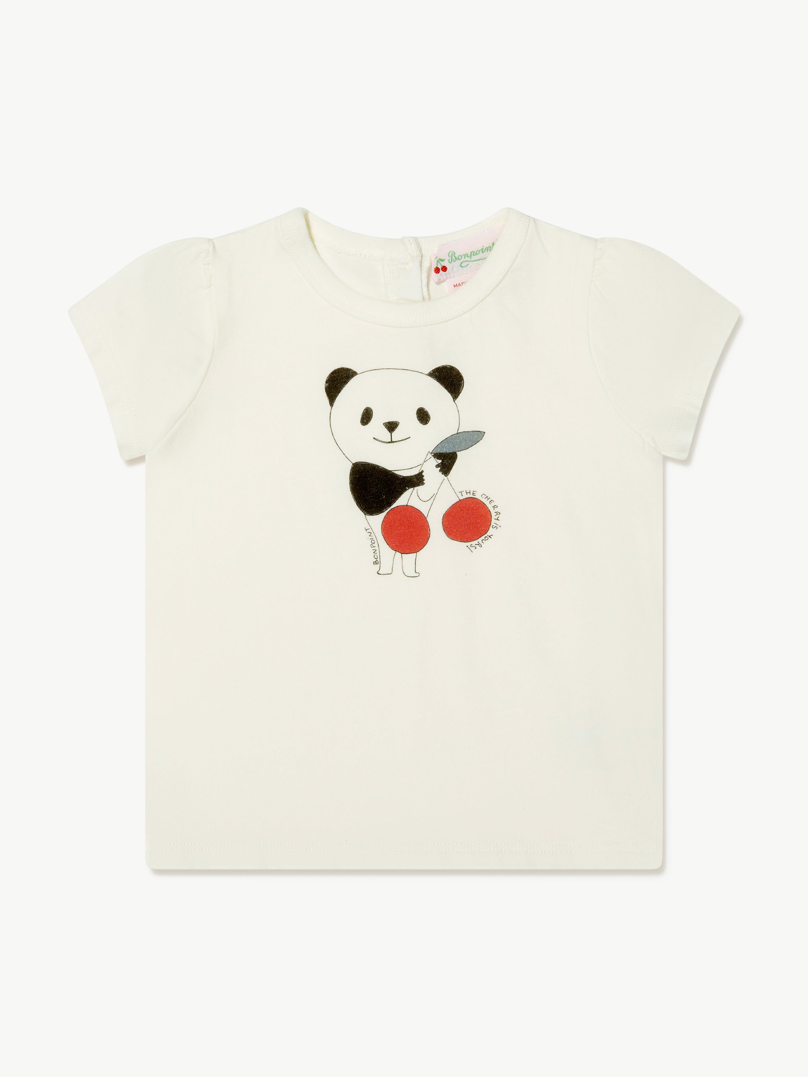 Bonpoint Baby Girls Panda Cira T-Shirt in White