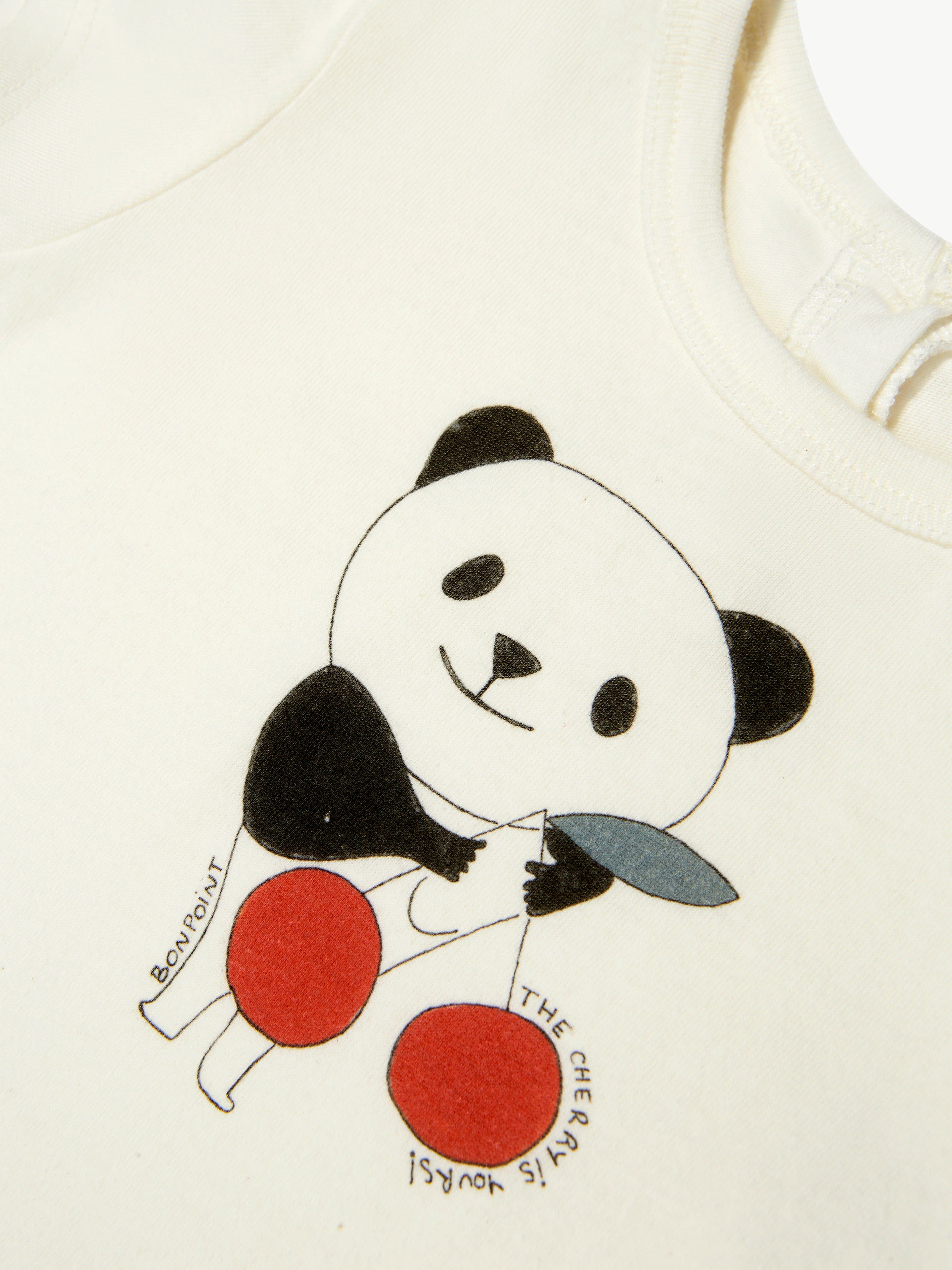 Bonpoint Baby Girls Panda Cira T-Shirt in White