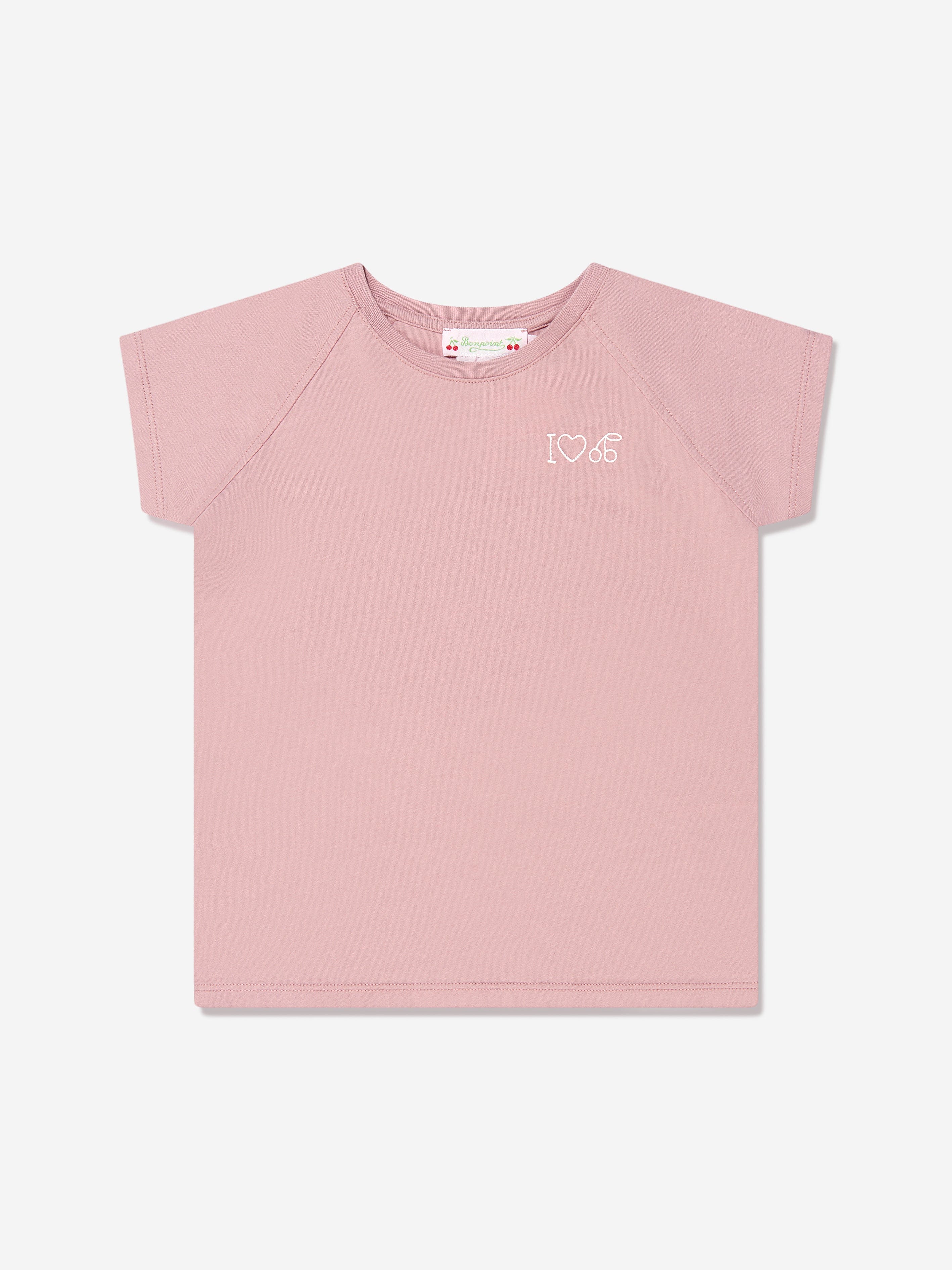 Bonpoint Girls Asmae T-Shirt in Pink