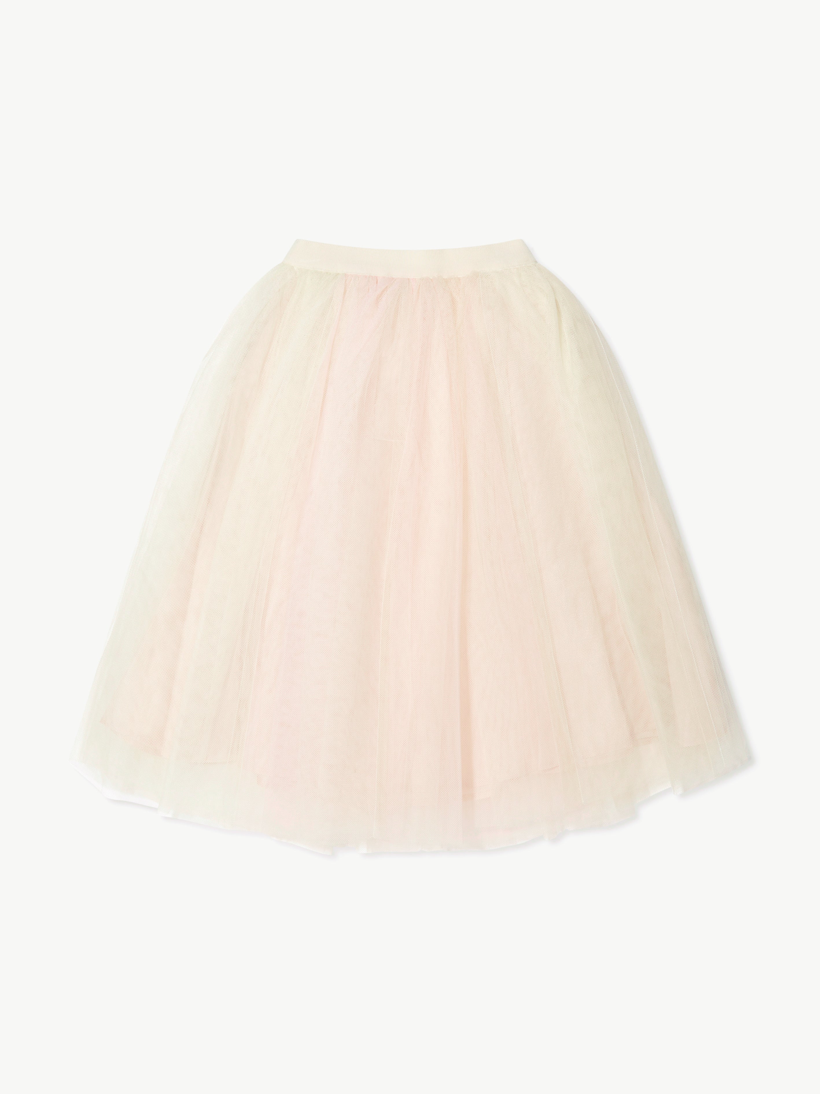 Bonpoint Girls Tulle Panice Maxi Skirt in Pink