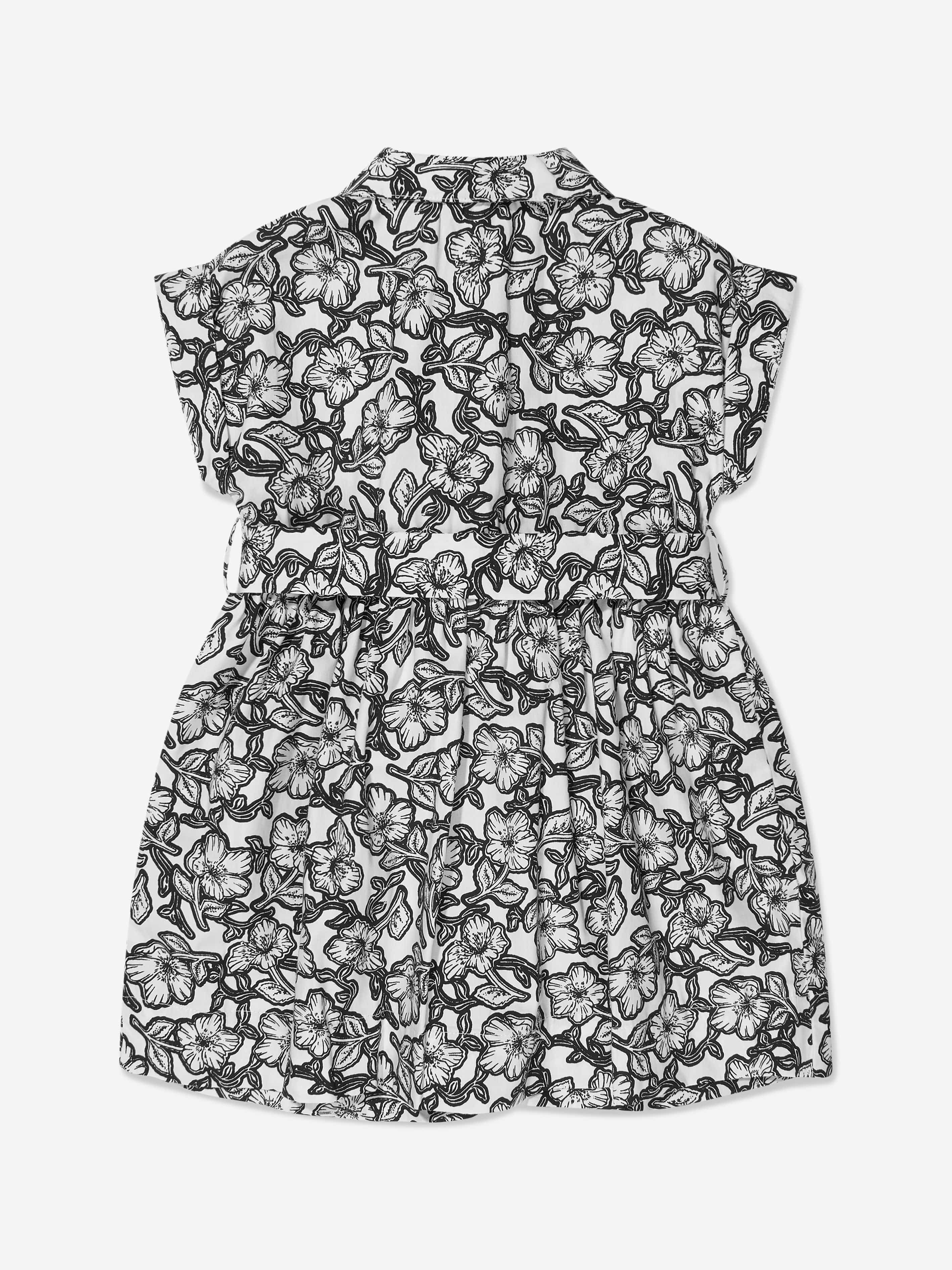 Bonpoint Girls Floral Gisele Dress in Black