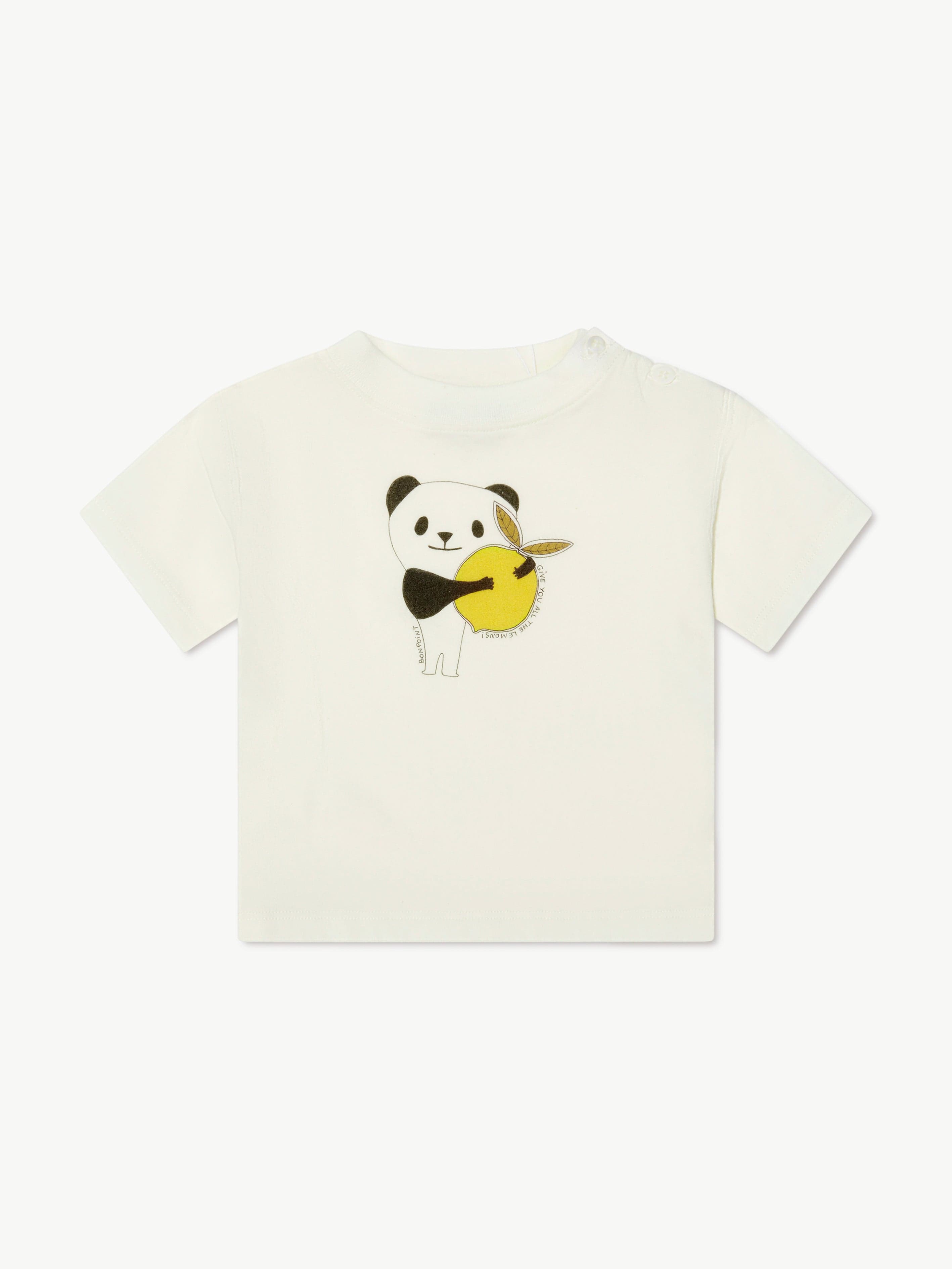 Bonpoint Baby Girls Panda T-Shirt in White