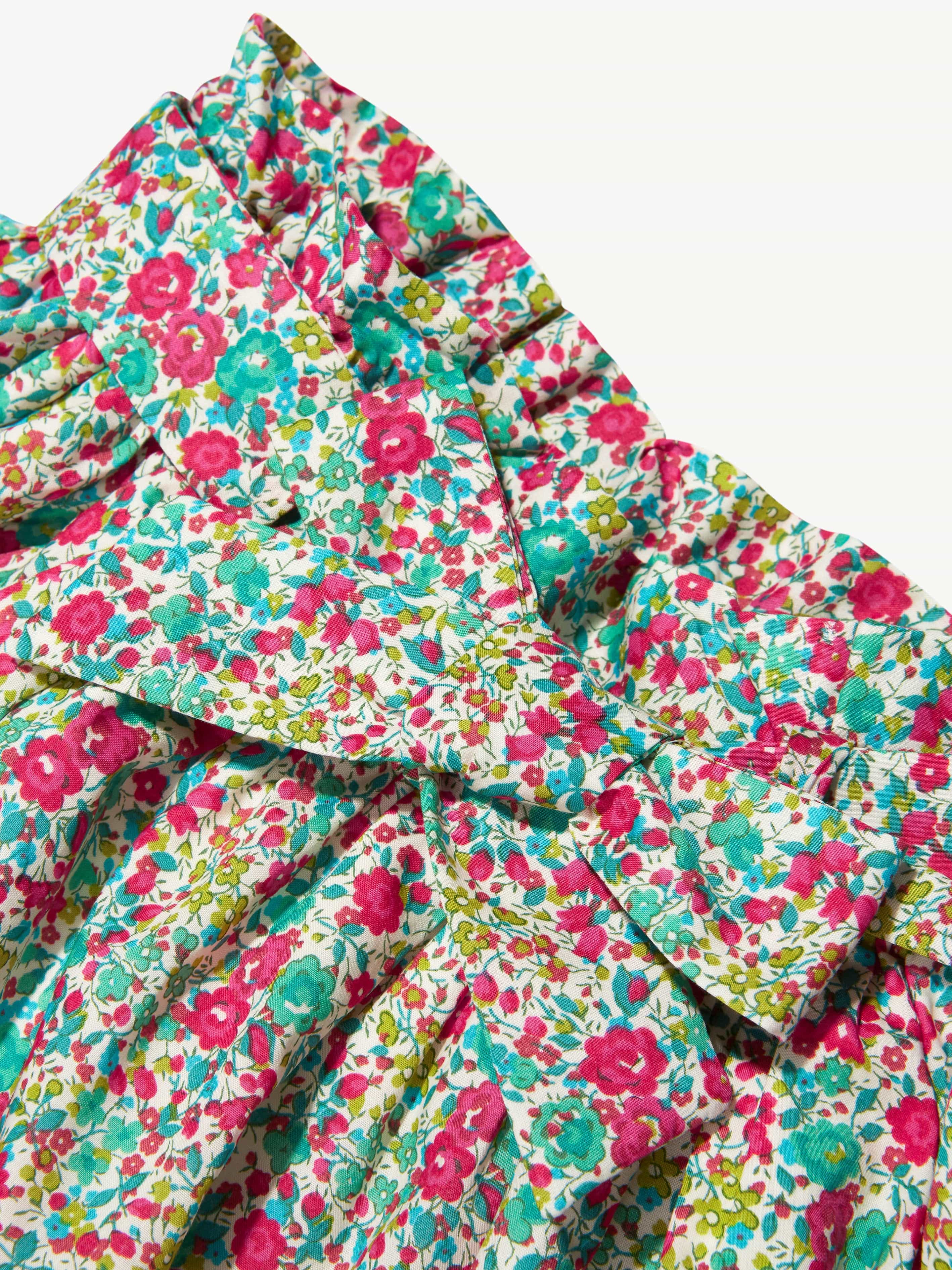 Bonpoint Girls Floral Tuie Skirt in Mint