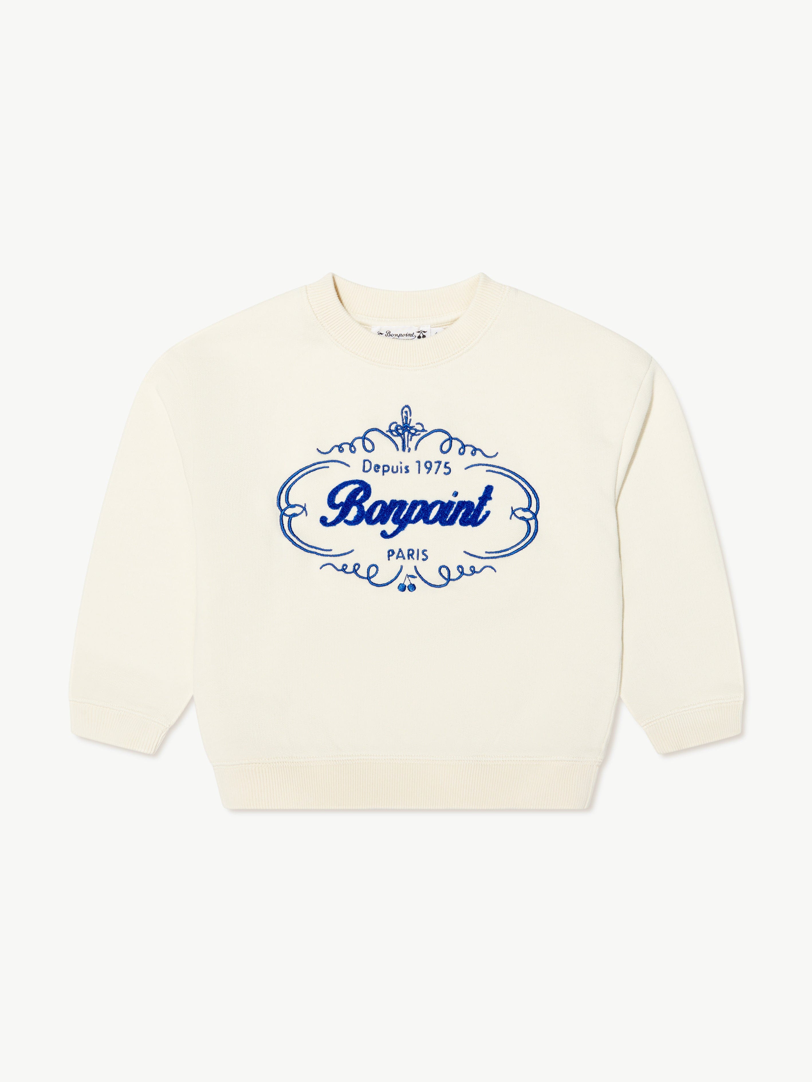 Bonpoint Kids Tonino Logo Sweatshirt in White