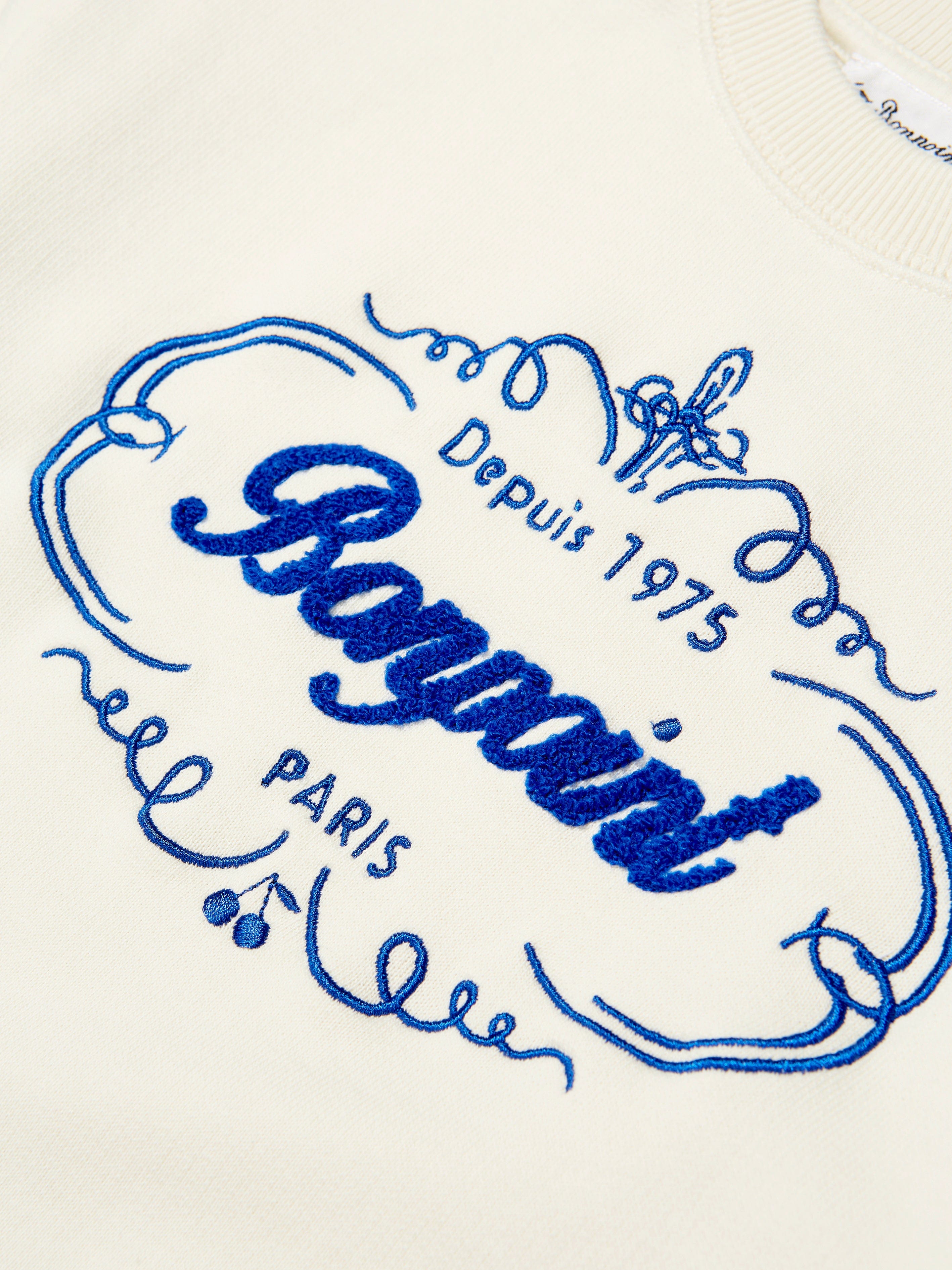 Bonpoint Kids Tonino Logo Sweatshirt in White