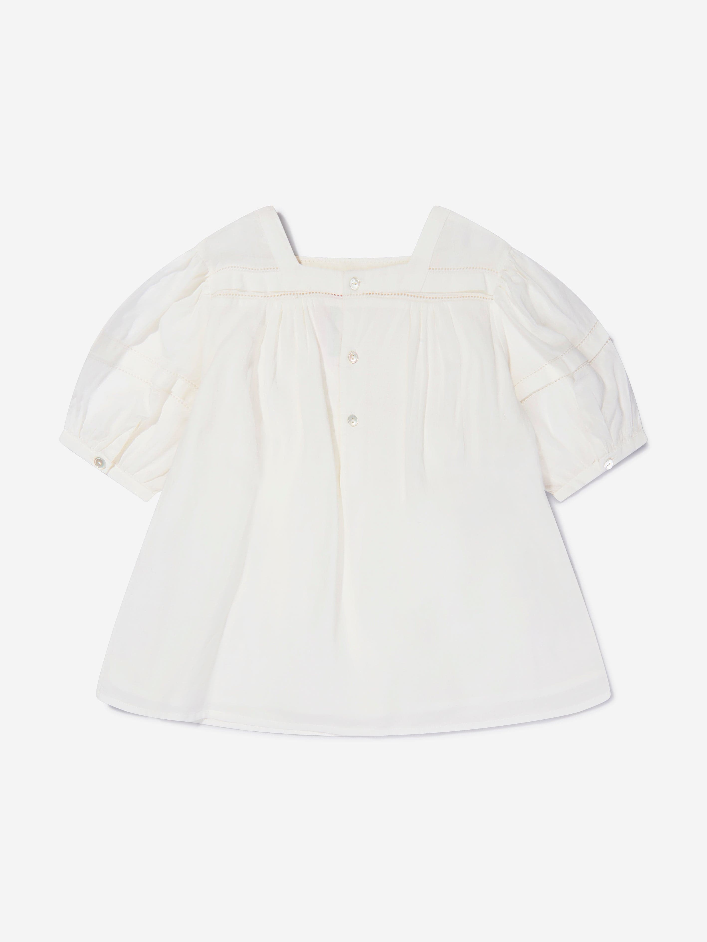 Bonpoint Girls Cotton Embroidered Blouse