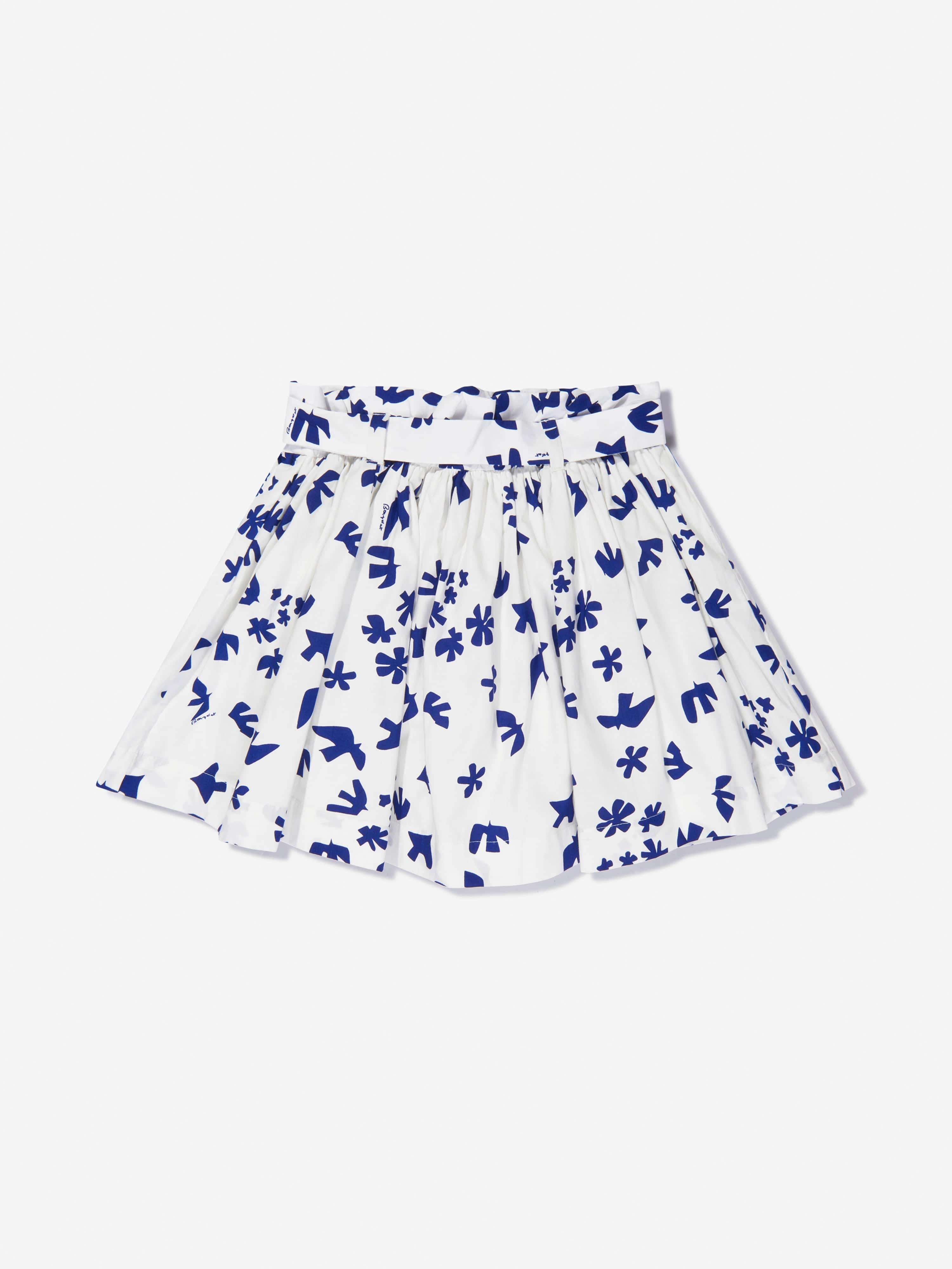 Bonpoint Girls Cotton Poplin Graphic Print Flared Skirt