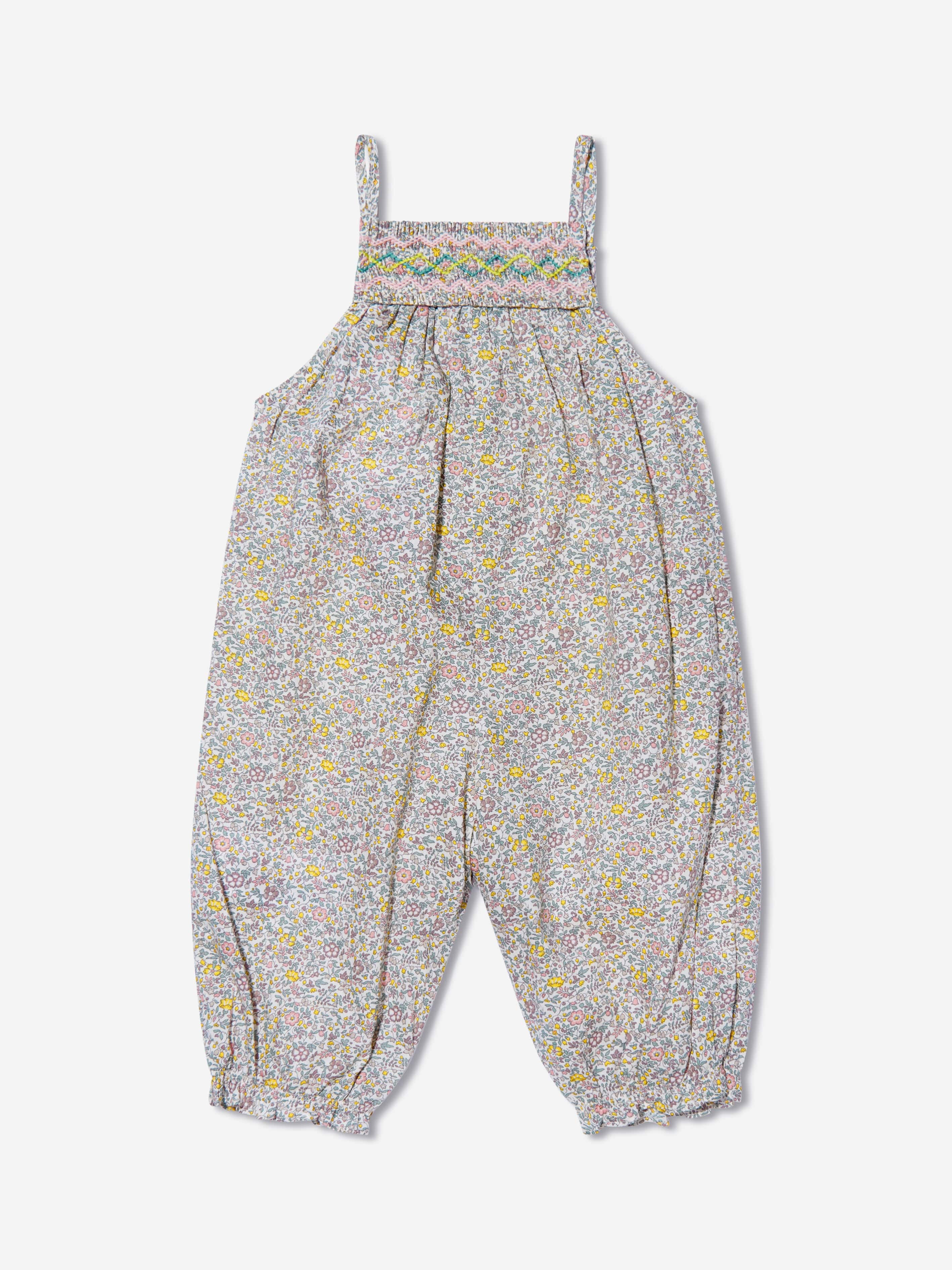 Bonpoint Baby Girls Organic Cotton Liberty Fabric Jumpsuit