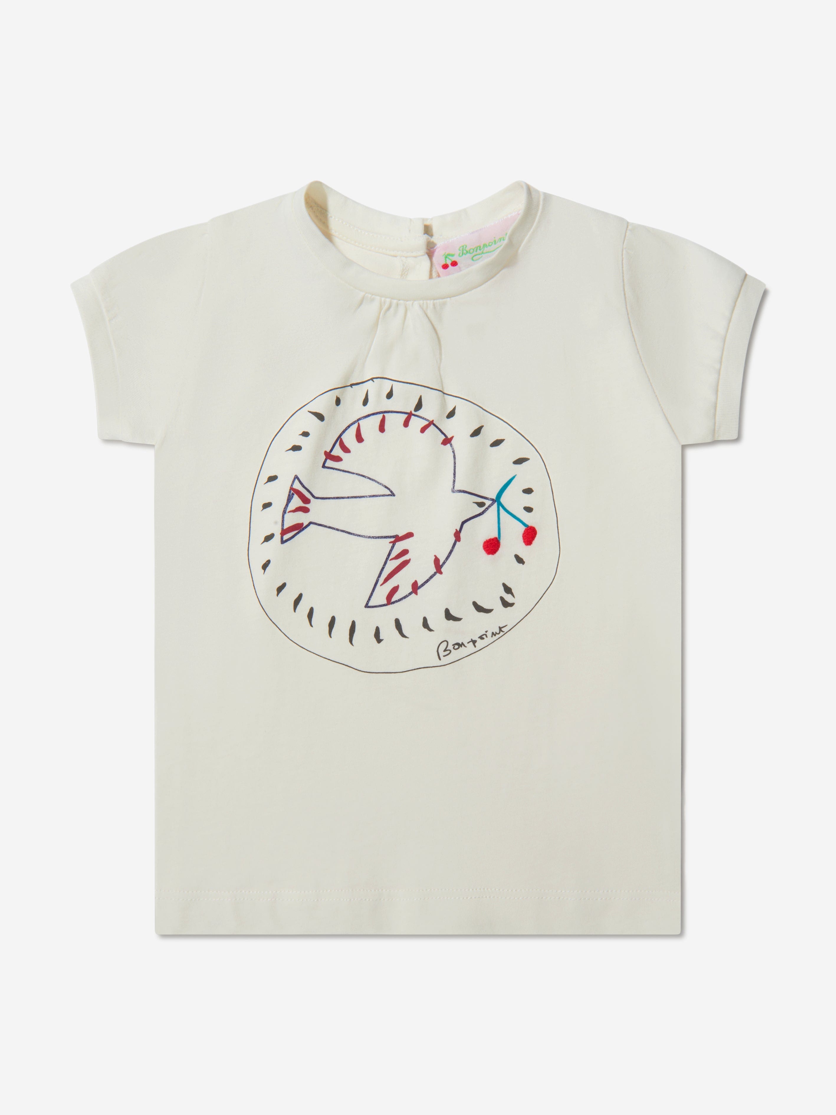 Bonpoint Baby Girls Organic Cotton Dove T-Shirt