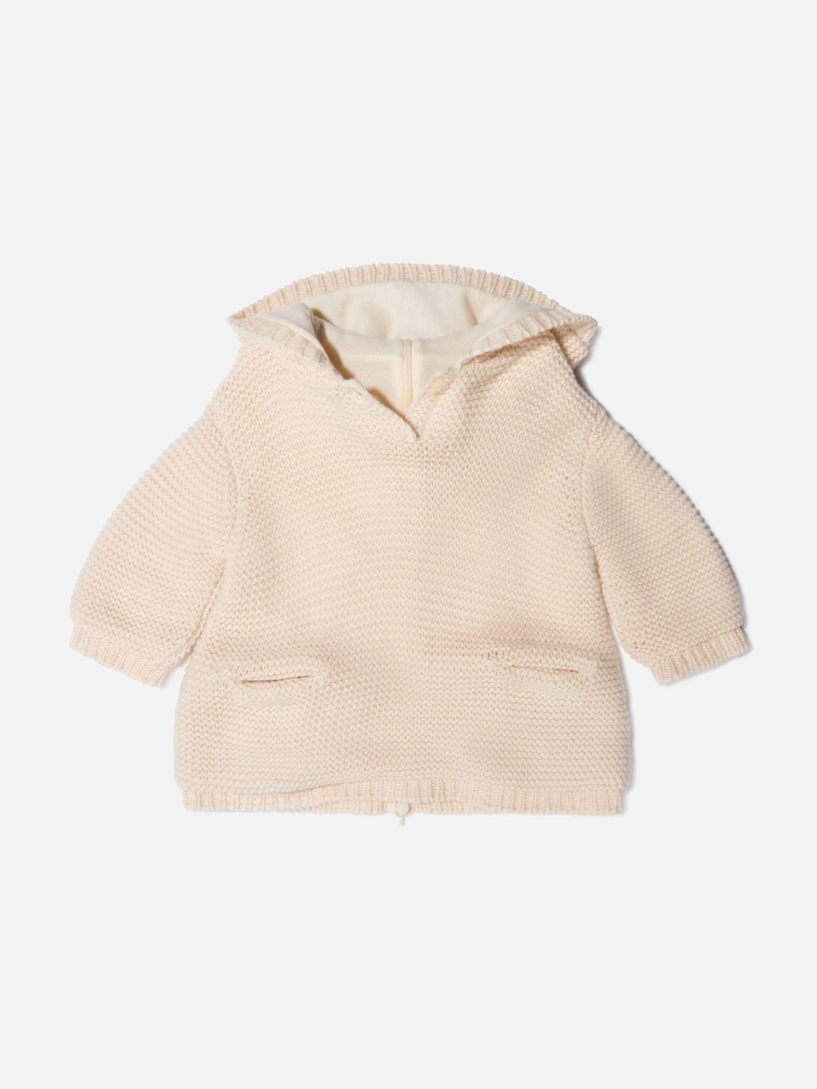 Bonpoint Baby Unisex Wool And Cotton Knitted Hoodie