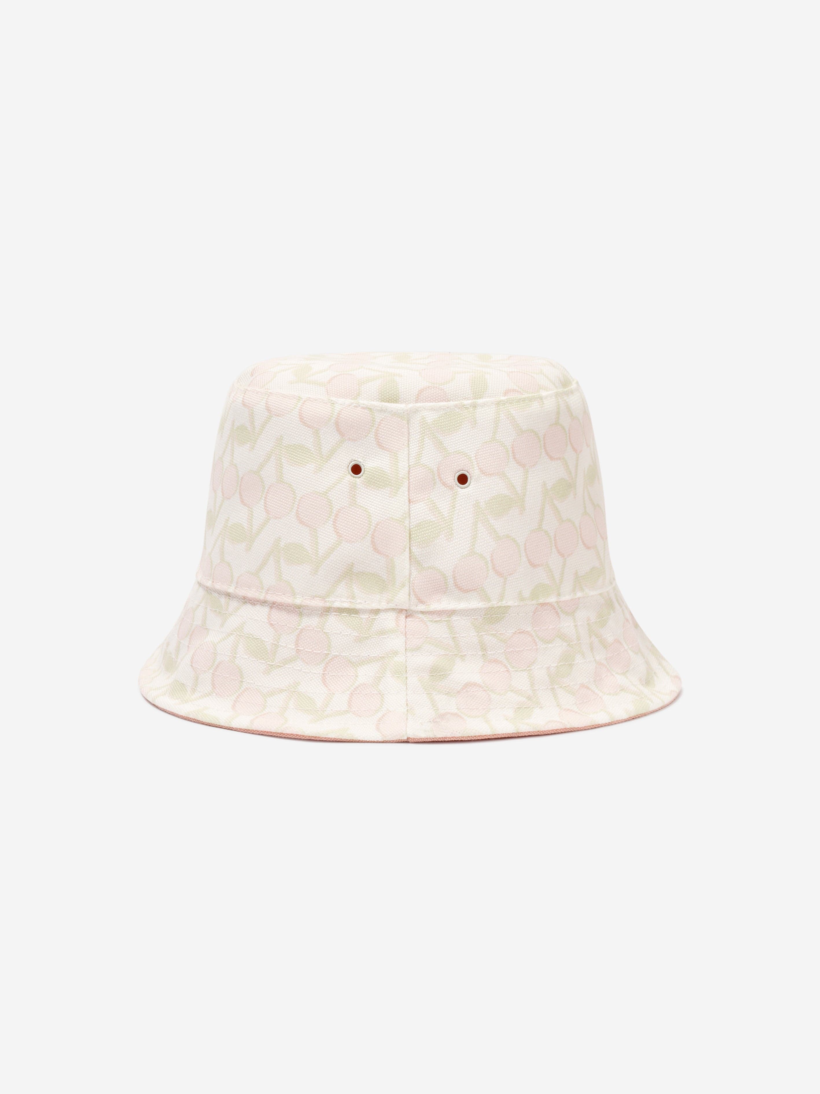 Bonpoint Girls Theana Reversible Bucket Hat in White