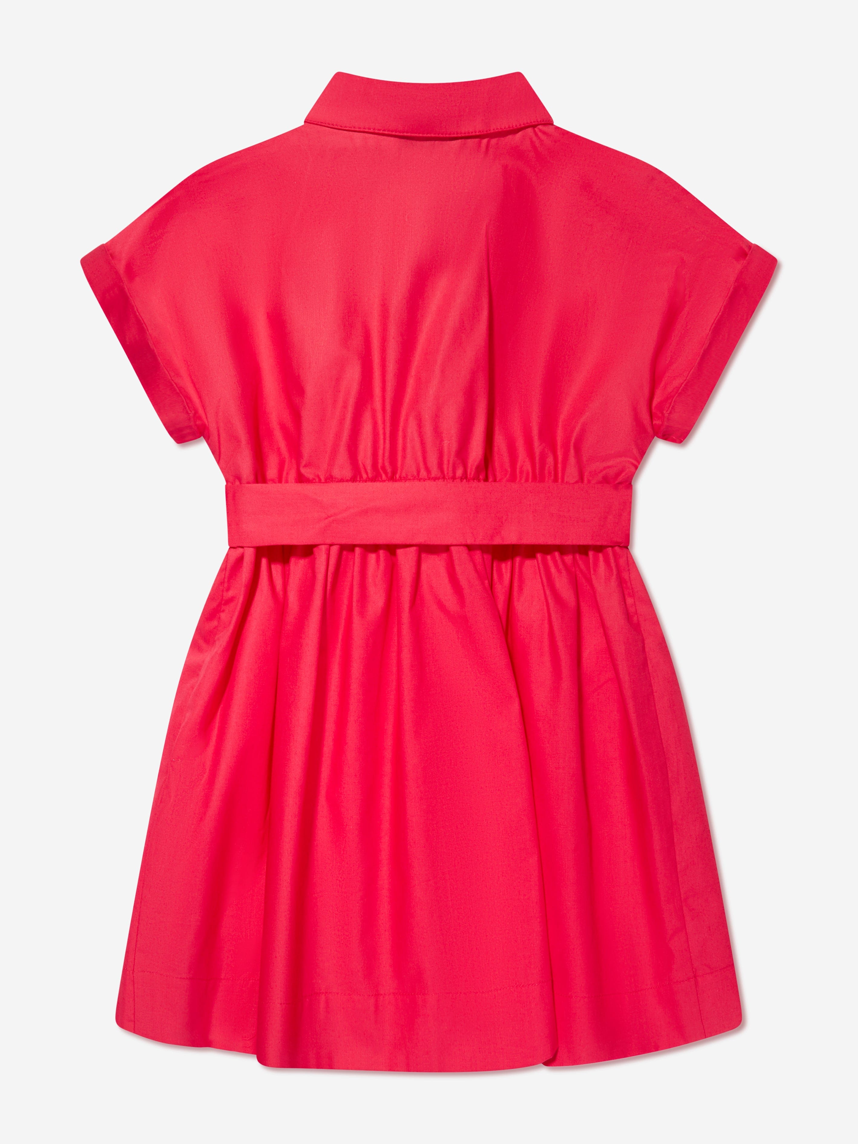 Bonpoint Girls Belted Gisele Dress in Red