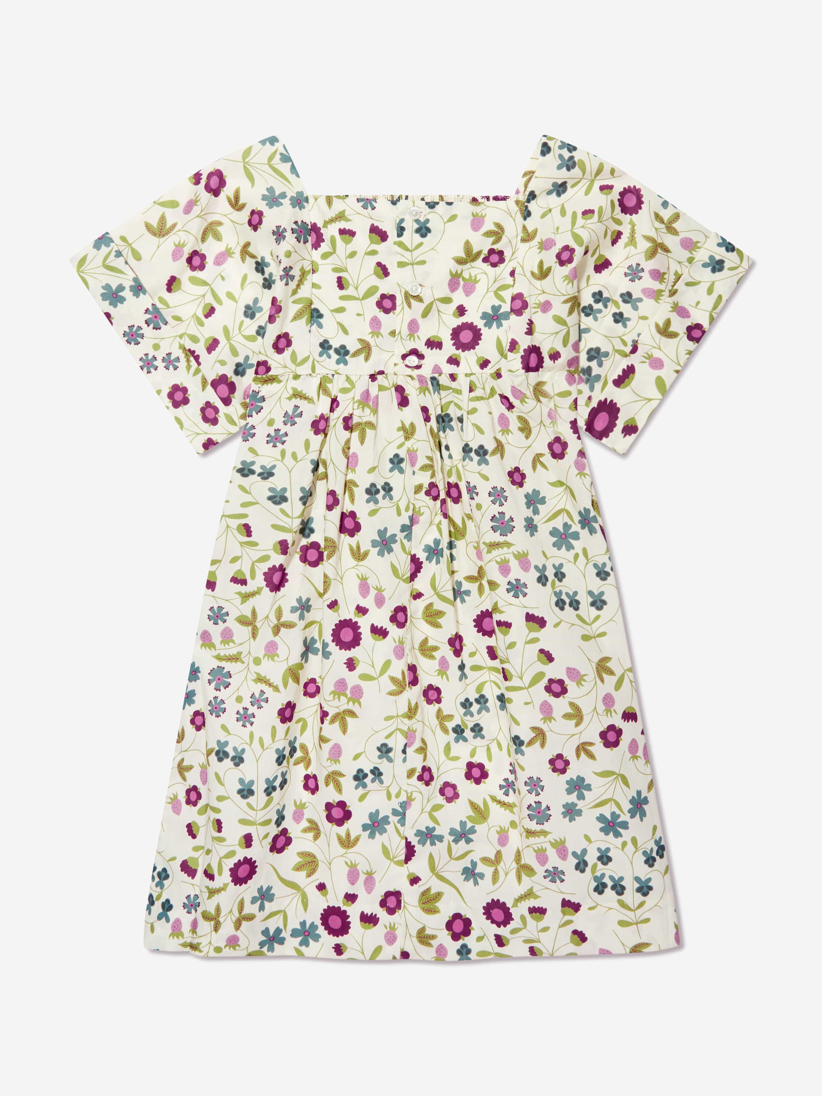 Bonpoint Girls Smocked Paysanne Dress in Multicolour