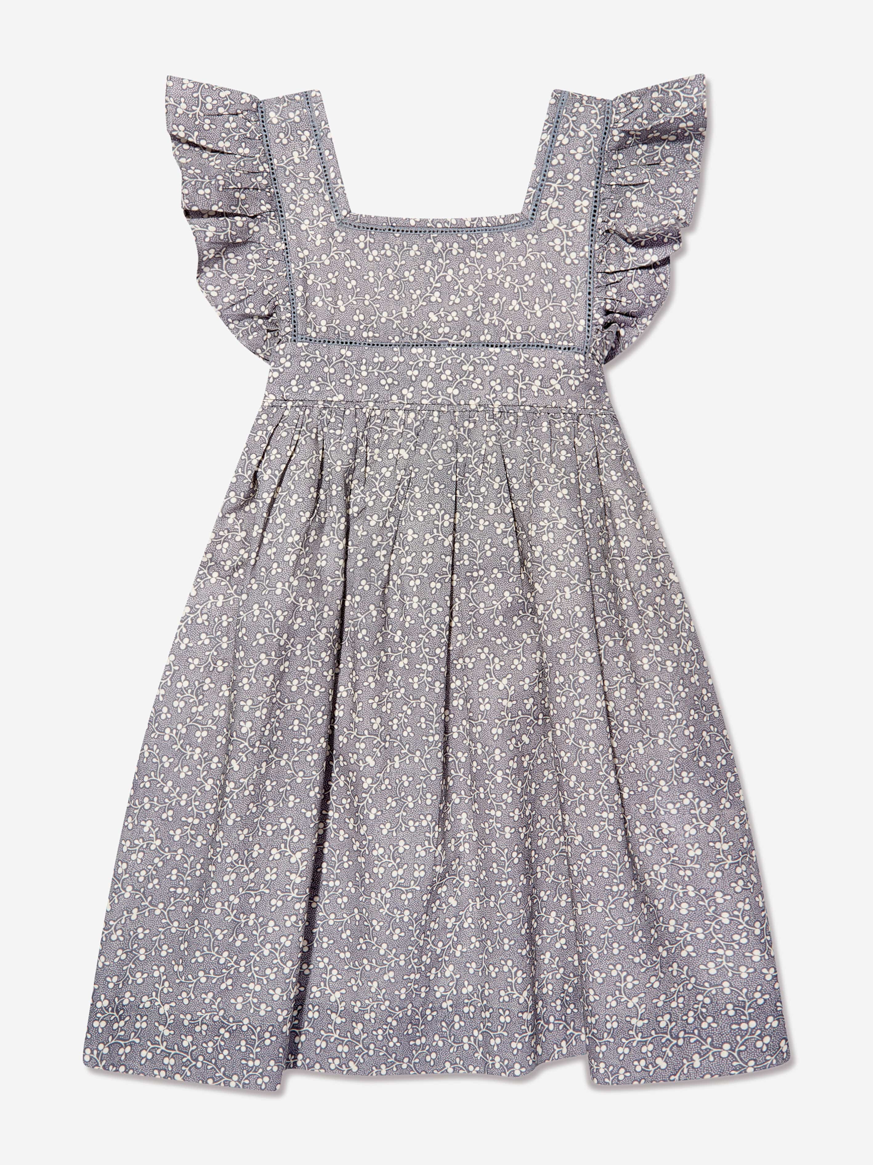 Bonpoint Girls Cassiopee Dress in Blue