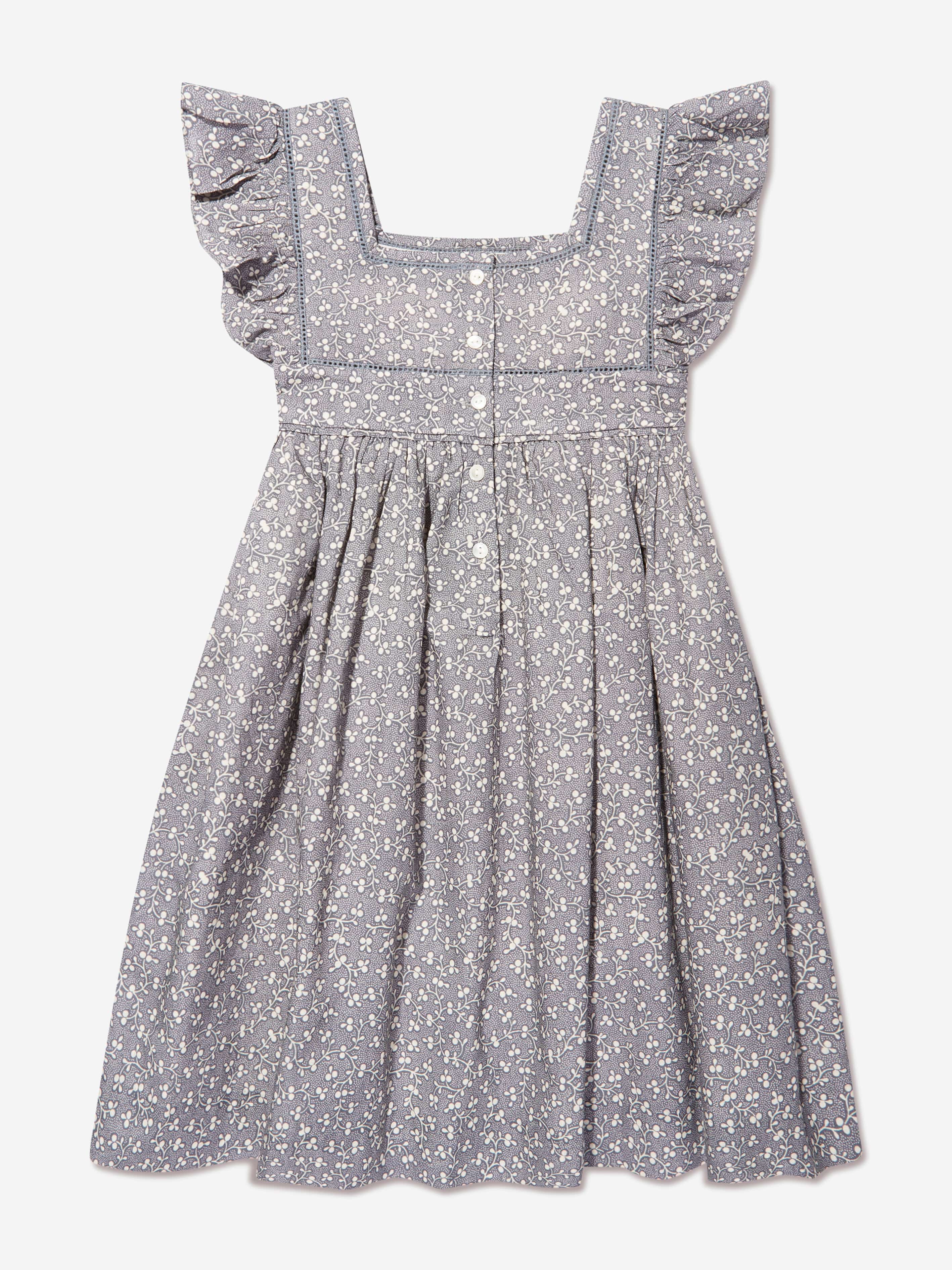 Bonpoint Girls Cassiopee Dress in Blue