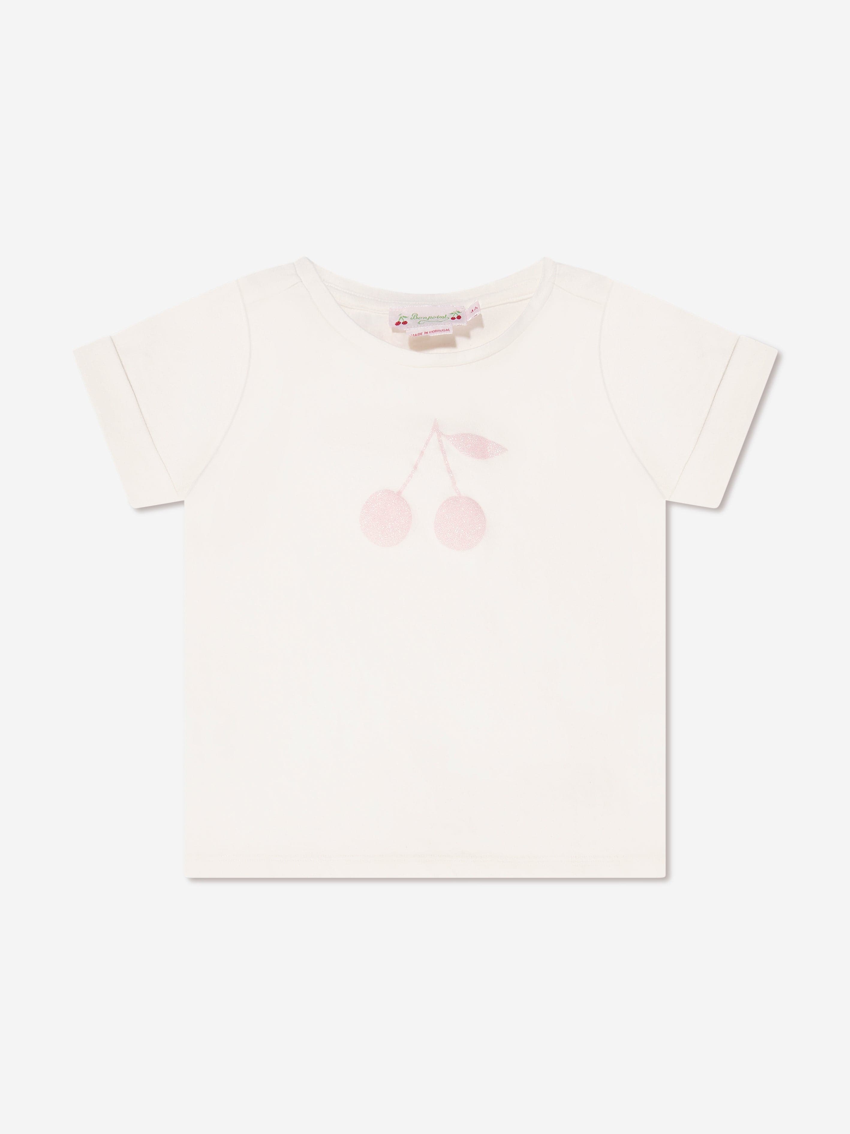 Bonpoint Girls Cherry Cyana T-Shirt in White