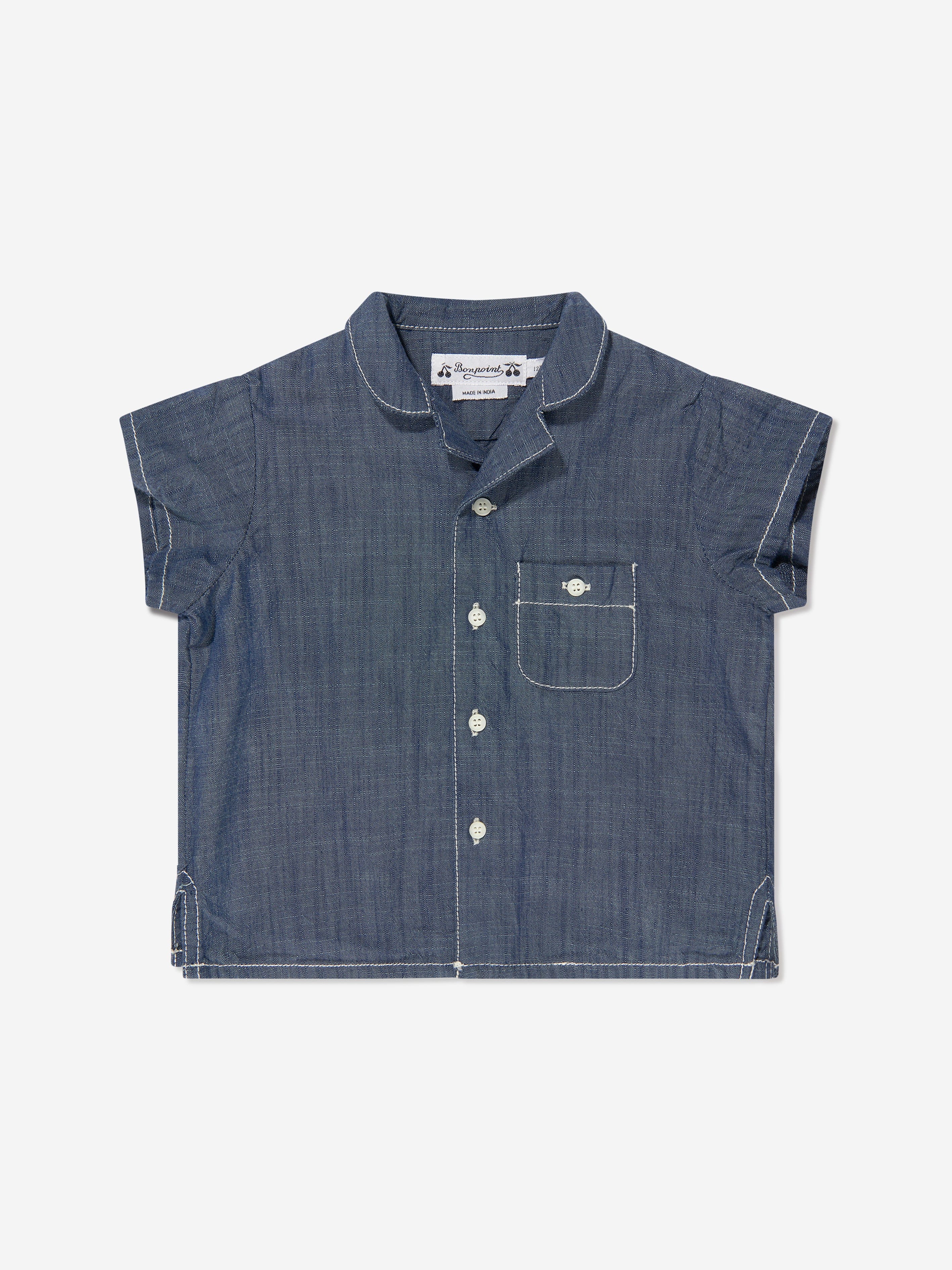 Bonpoint Baby Boys Gerald Shirt in Blue