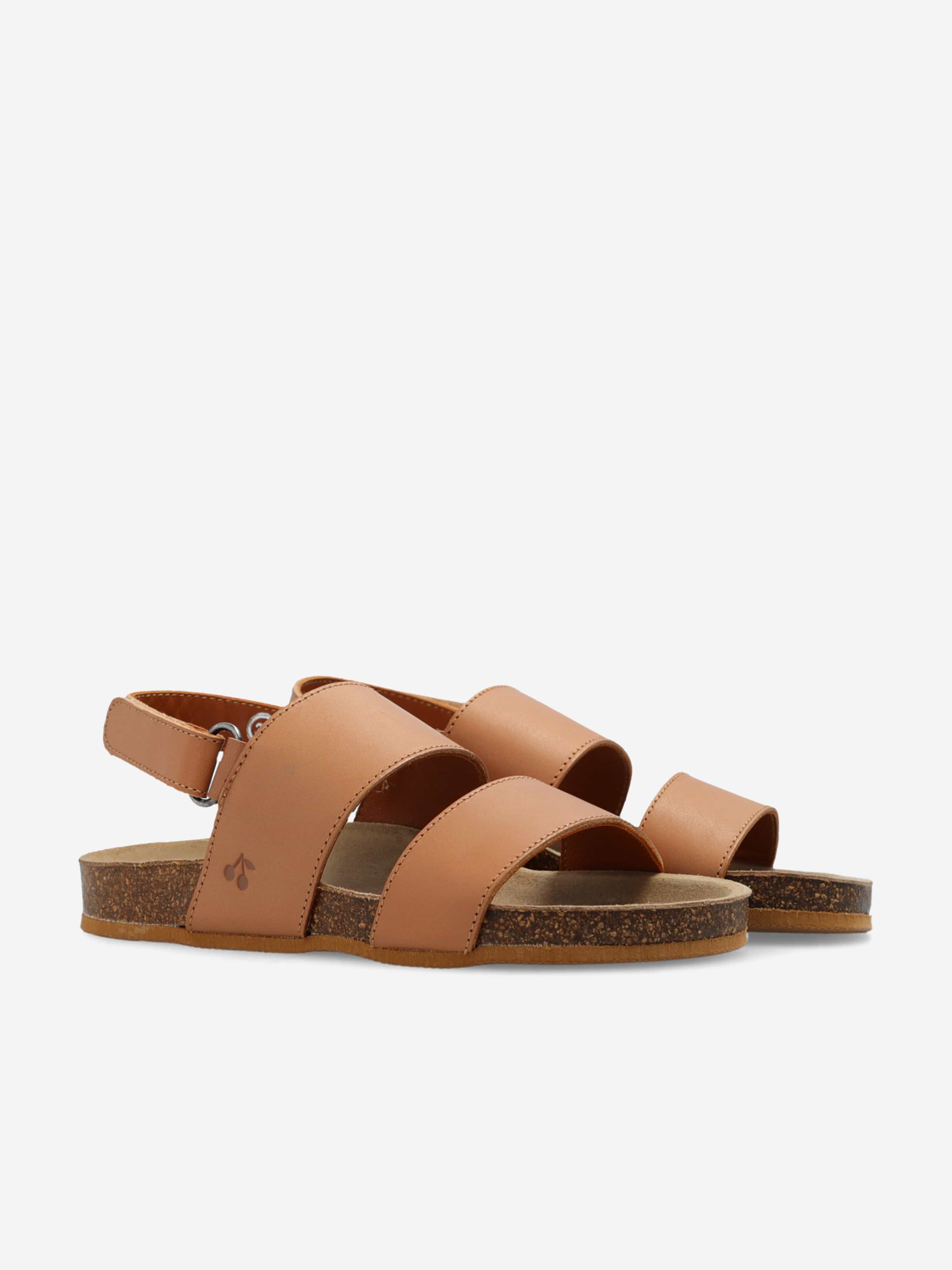 Bonpoint Boys Leather Agostino Sandals in Brown