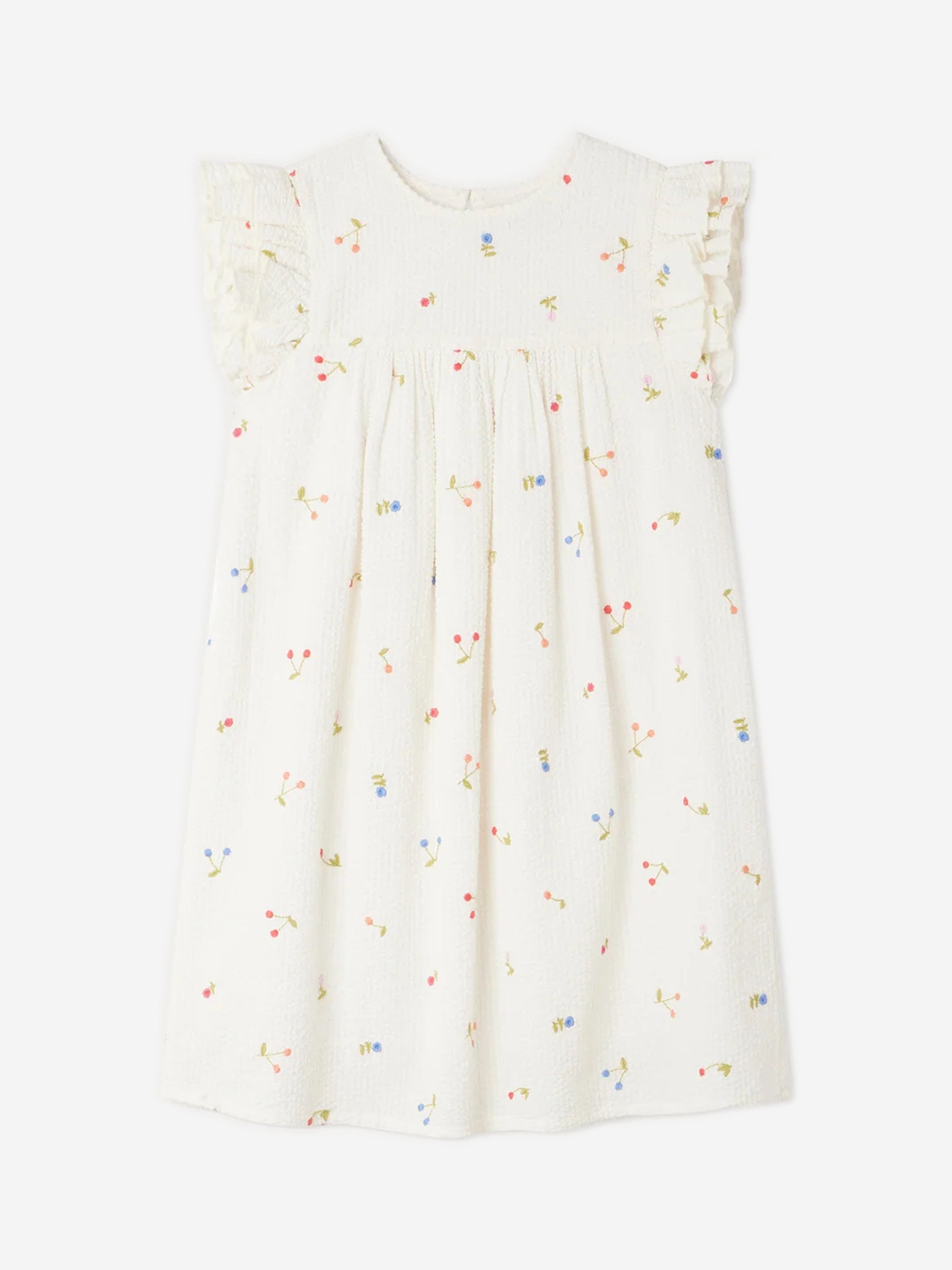 Bonpoint Girls Florentine Dress in White