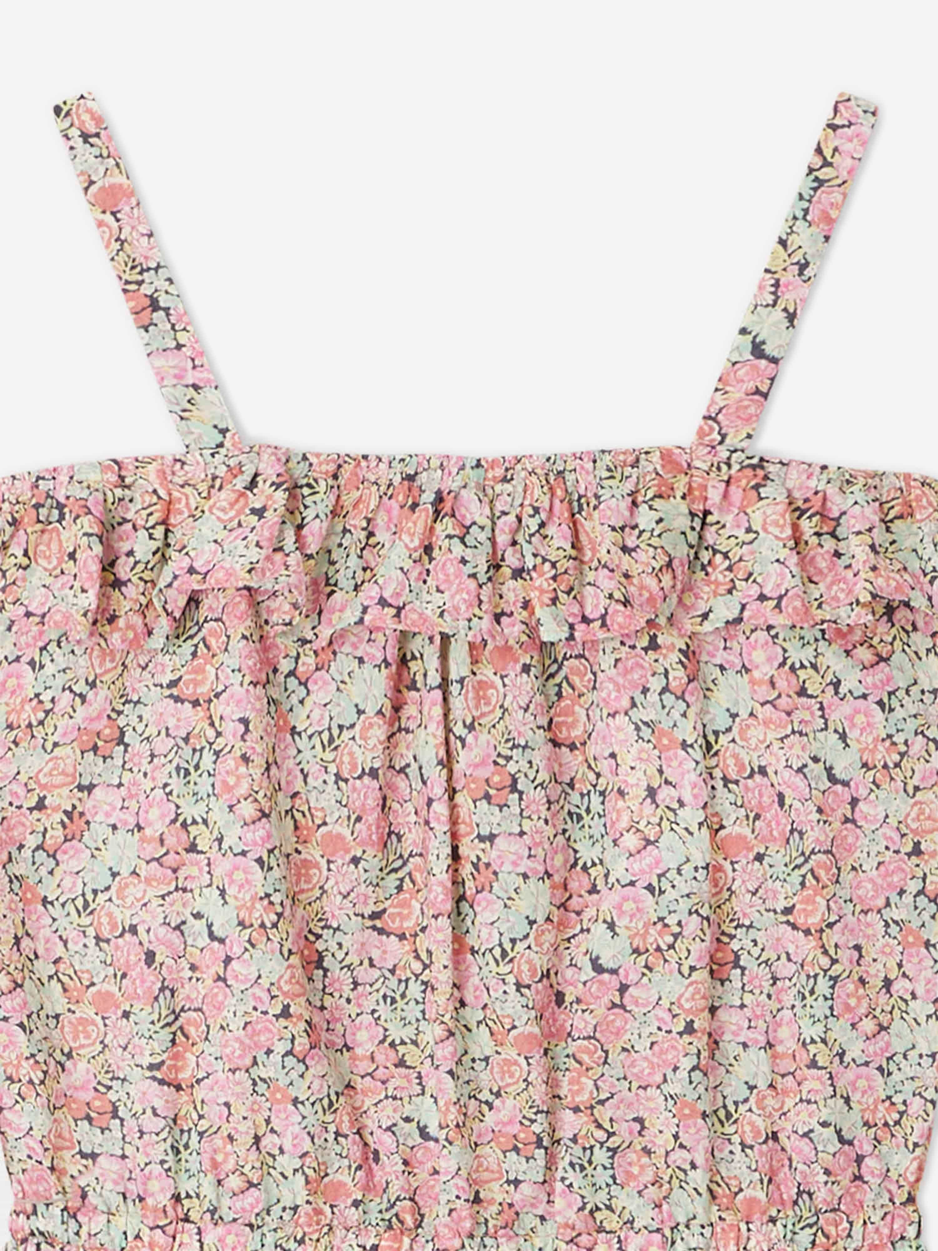 Bonpoint Girls Agrume Floral Playsuit in Multicolour