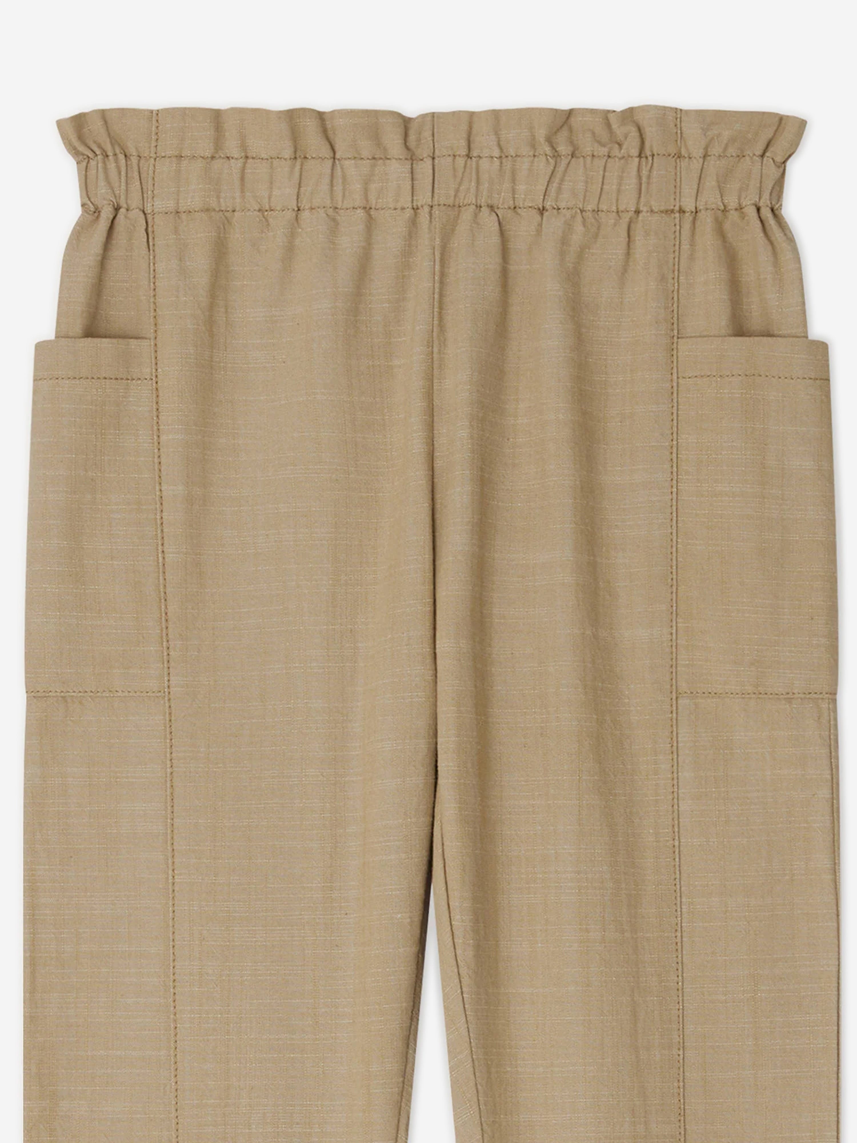 Bonpoint Girls Tiche Trousers in Beige