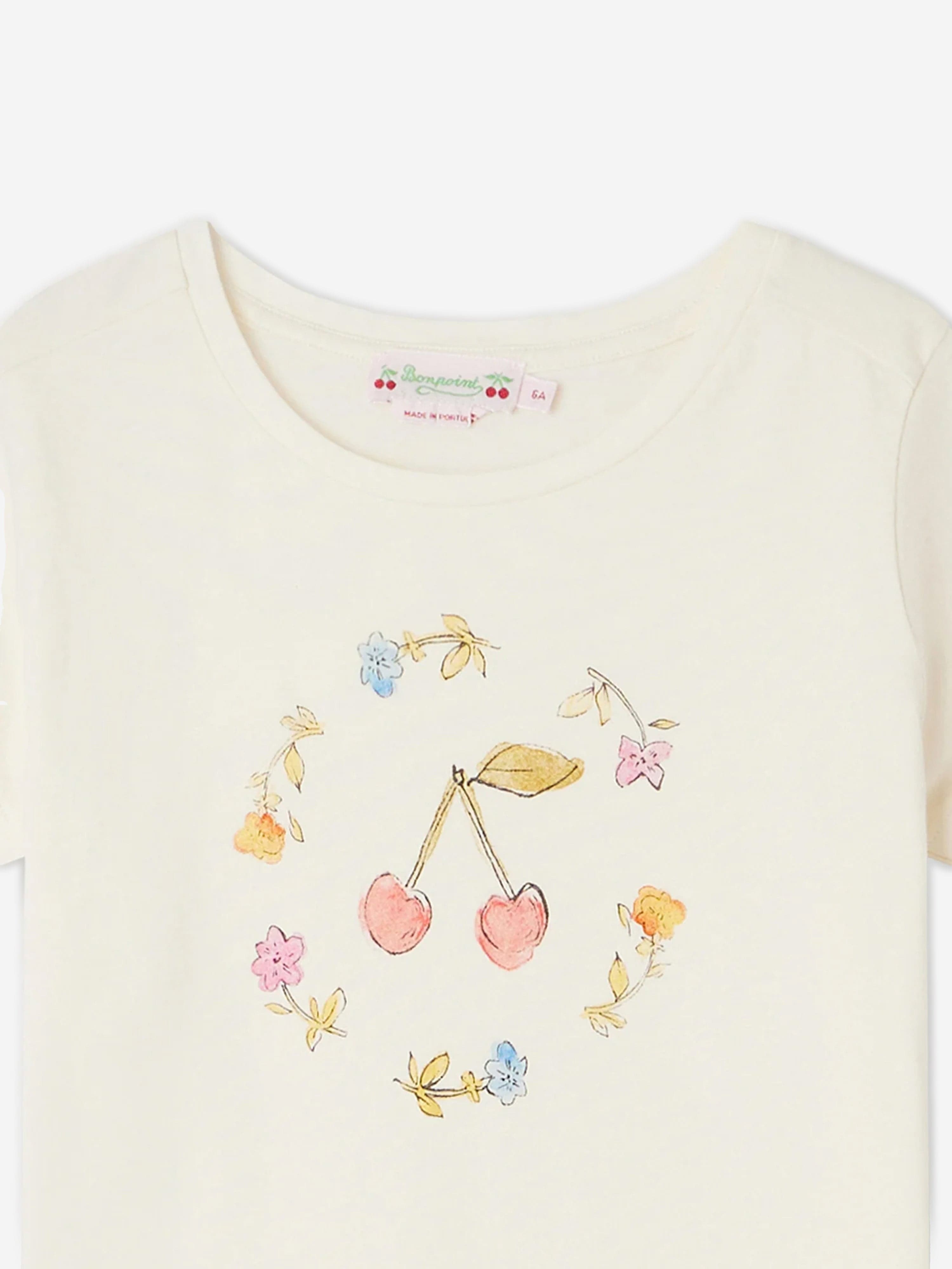 Bonpoint Girls Alcala T-Shirt in Ivory