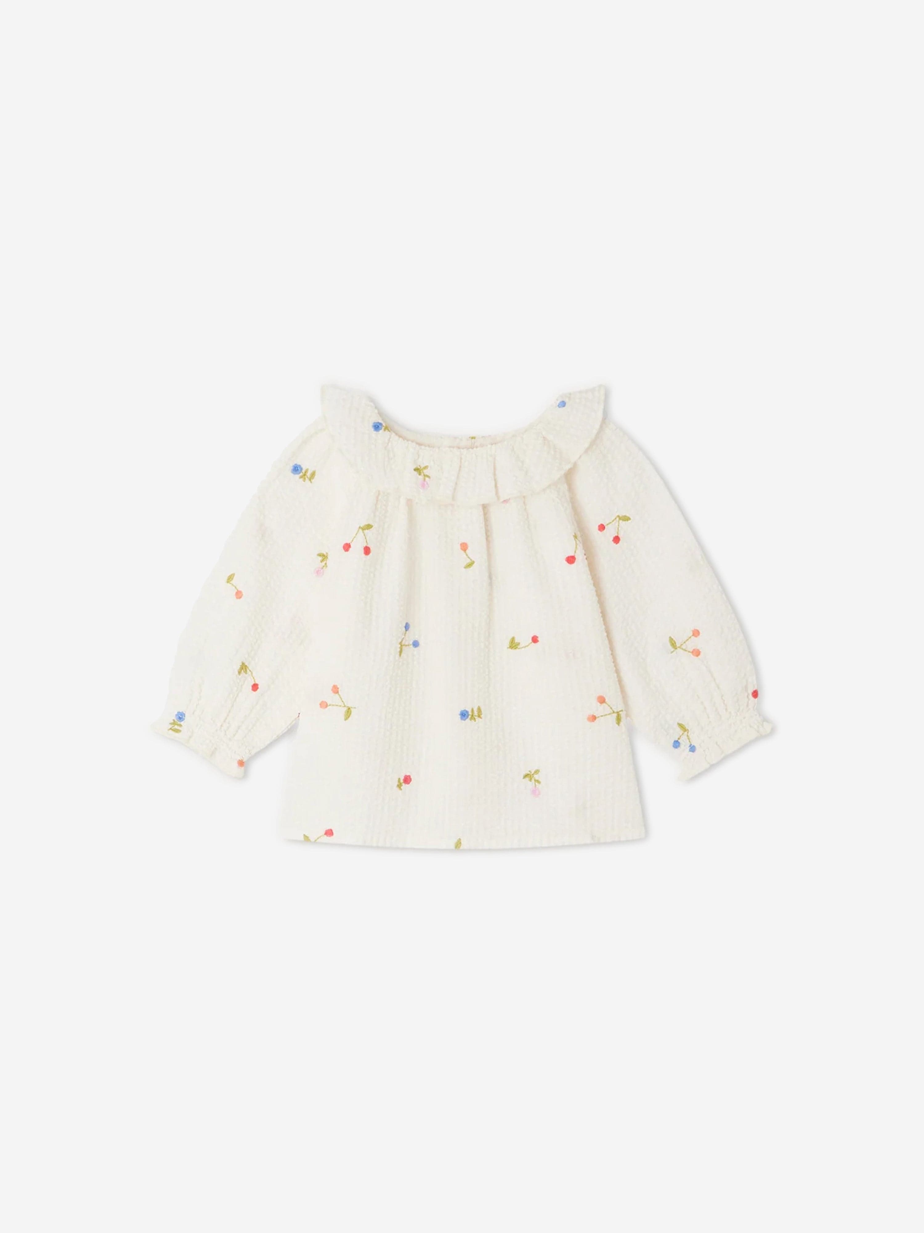 Bonpoint Baby Girls Dolci Blouse in White