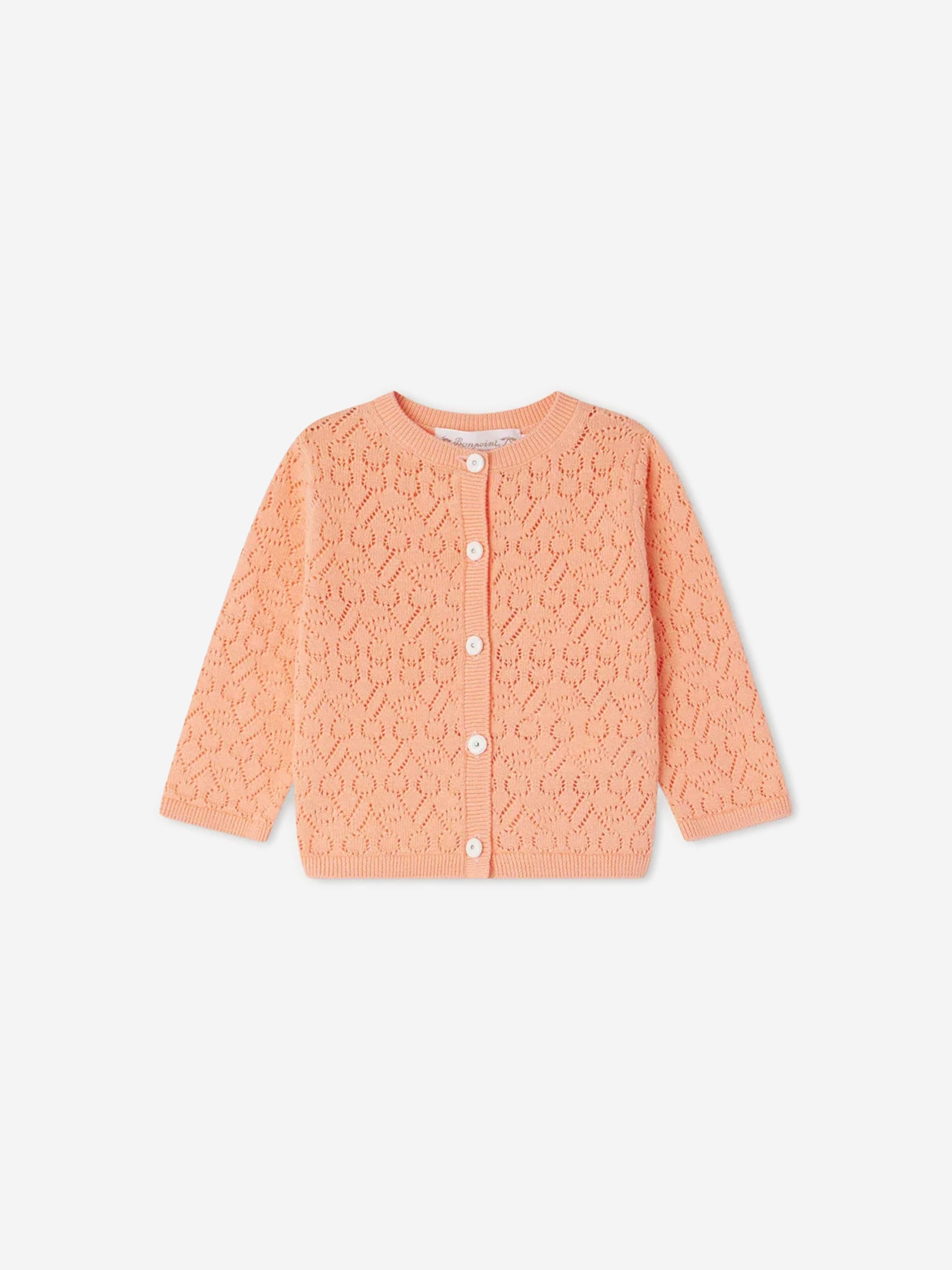 Bonpoint Baby Girls Clayel Cardigan in Orange