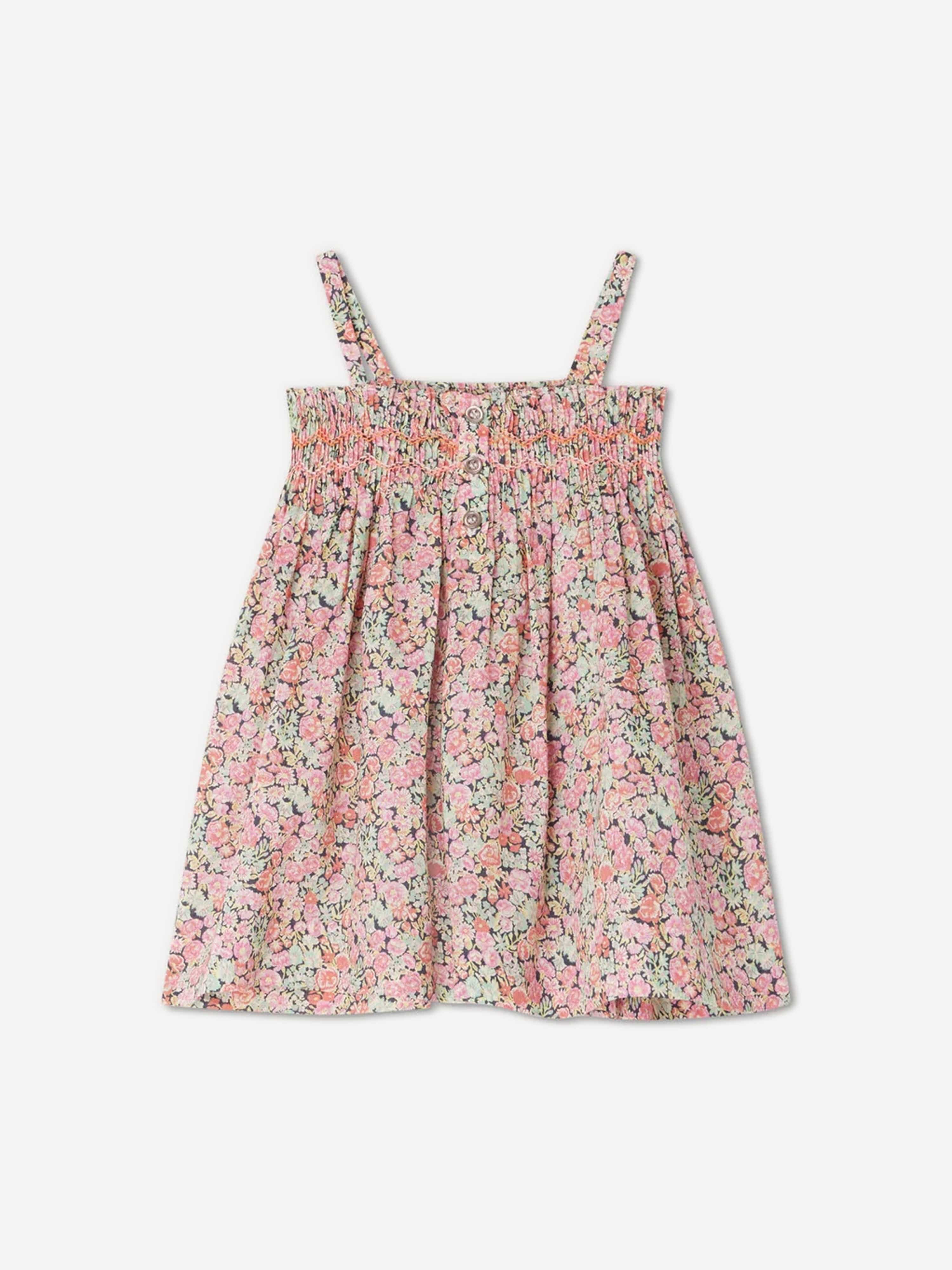 Bonpoint Baby Girls Fabricia Smocked Dress in Multicolour