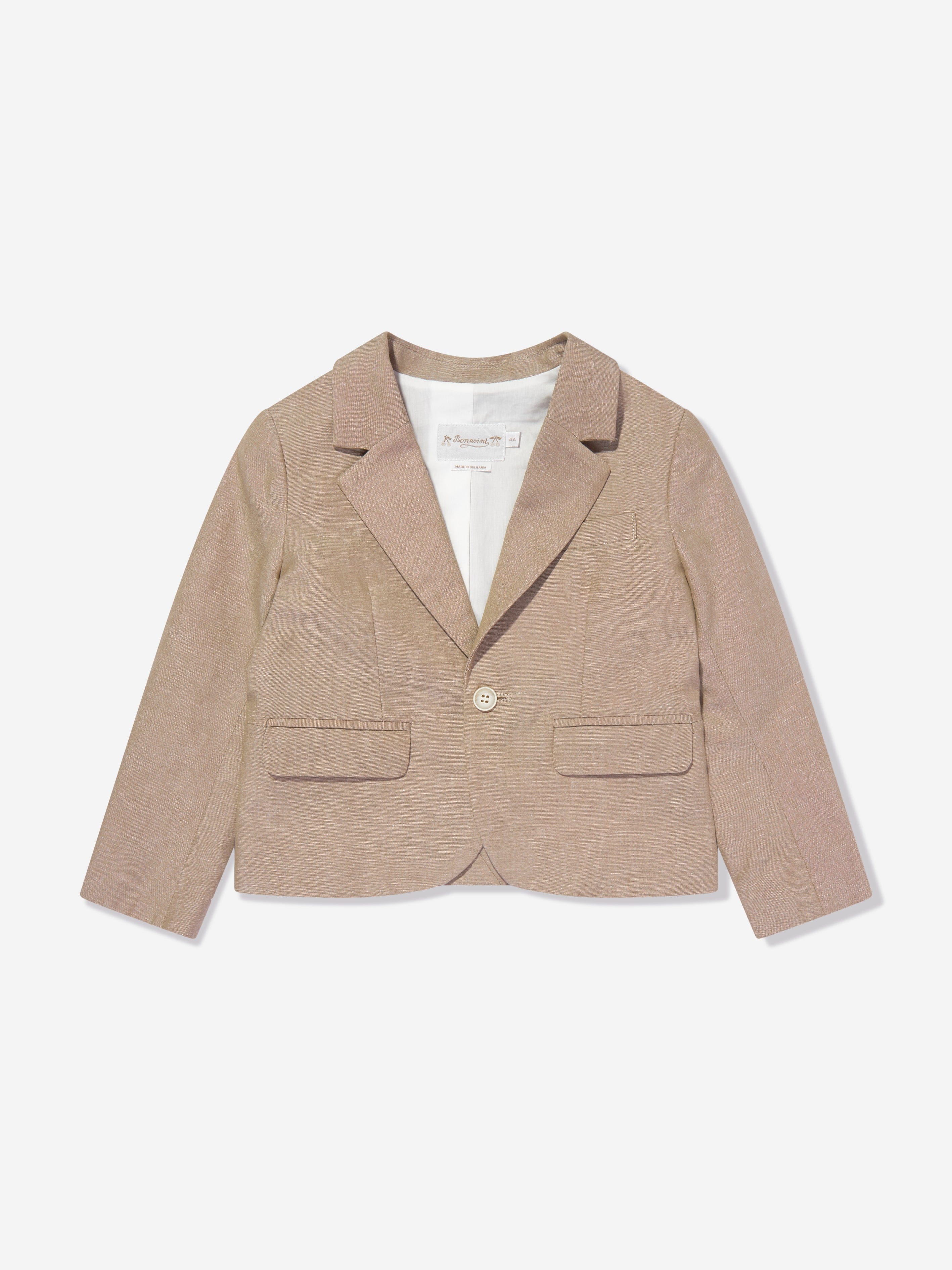 Bonpoint Boys Linen Aristide Blazer in Brown