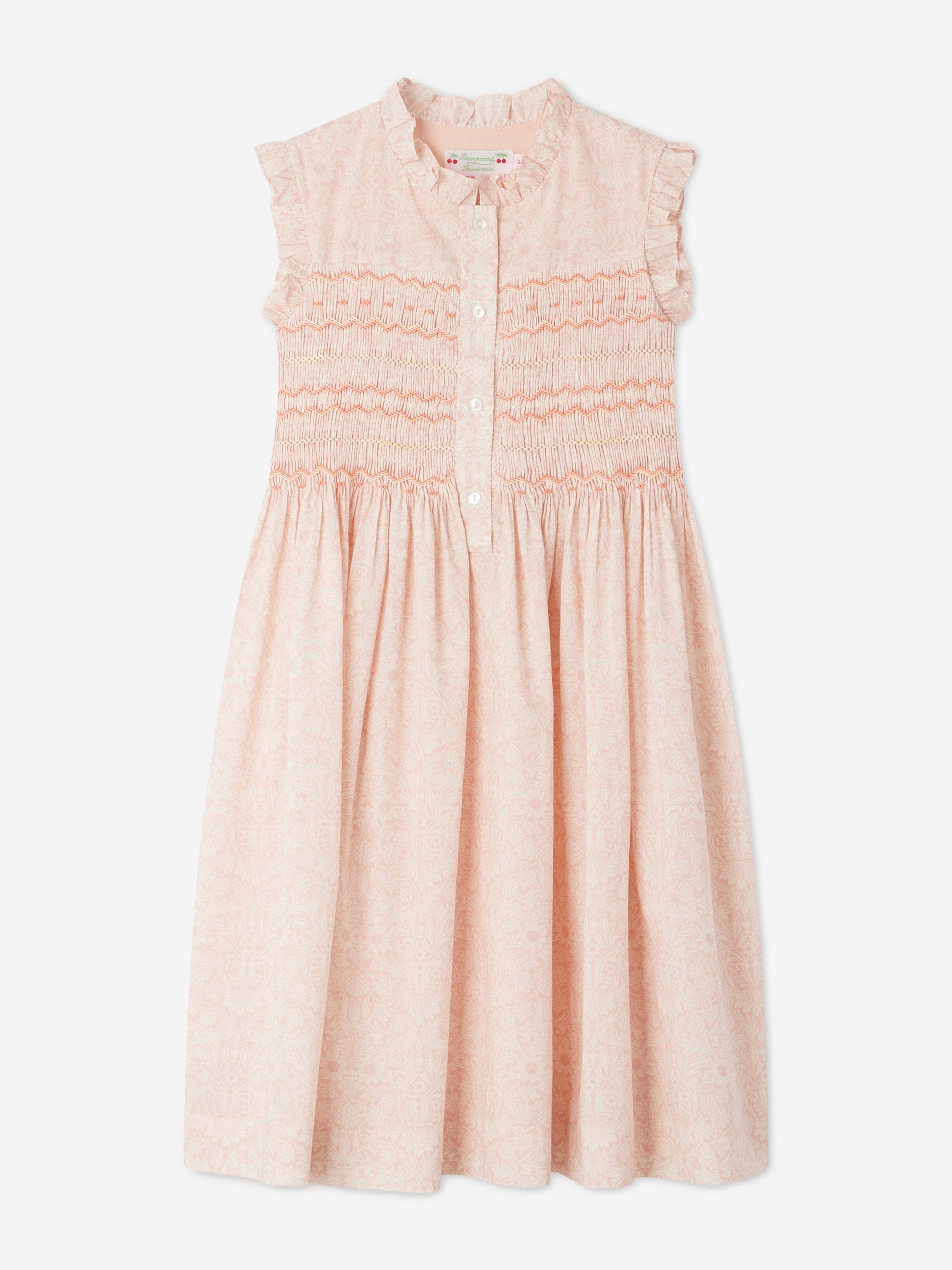 Bonpoint Girls Fabiola Occasion Dress in Pink