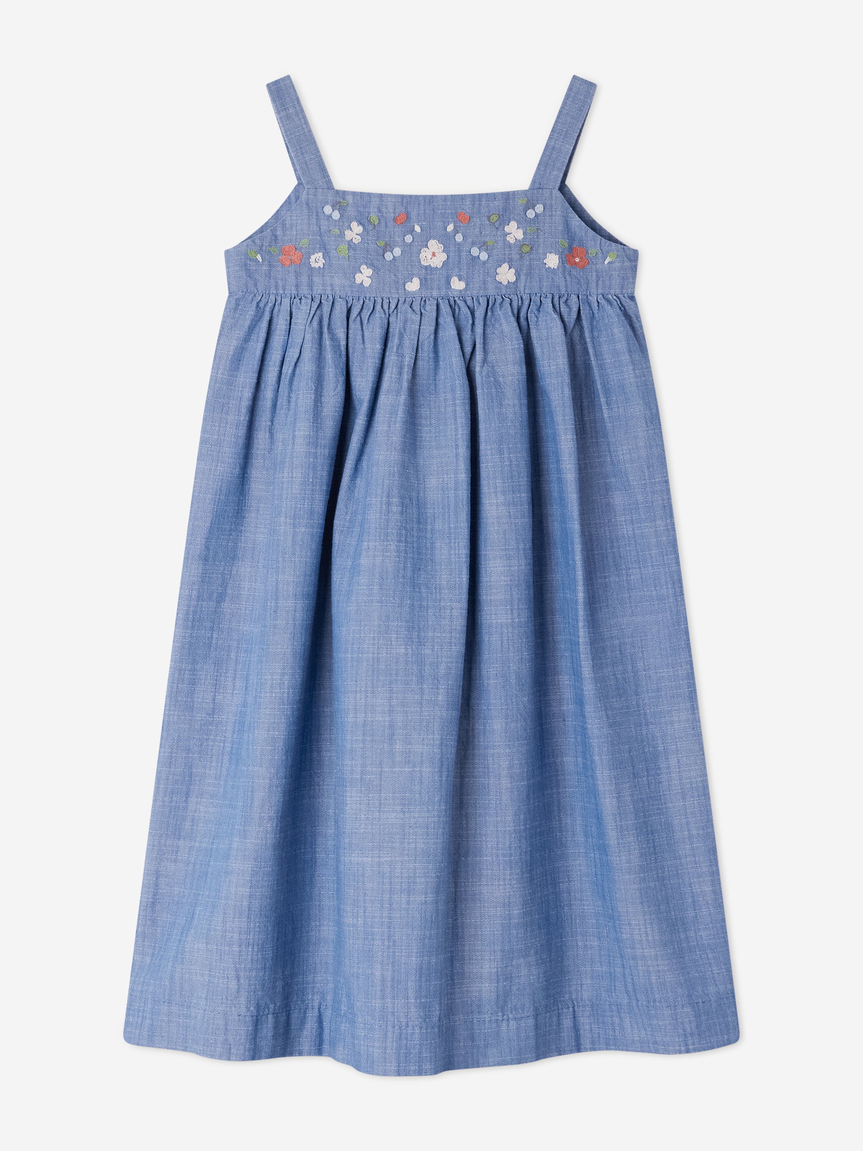 Bonpoint Girls Fedora Pinafore Dress in Blue