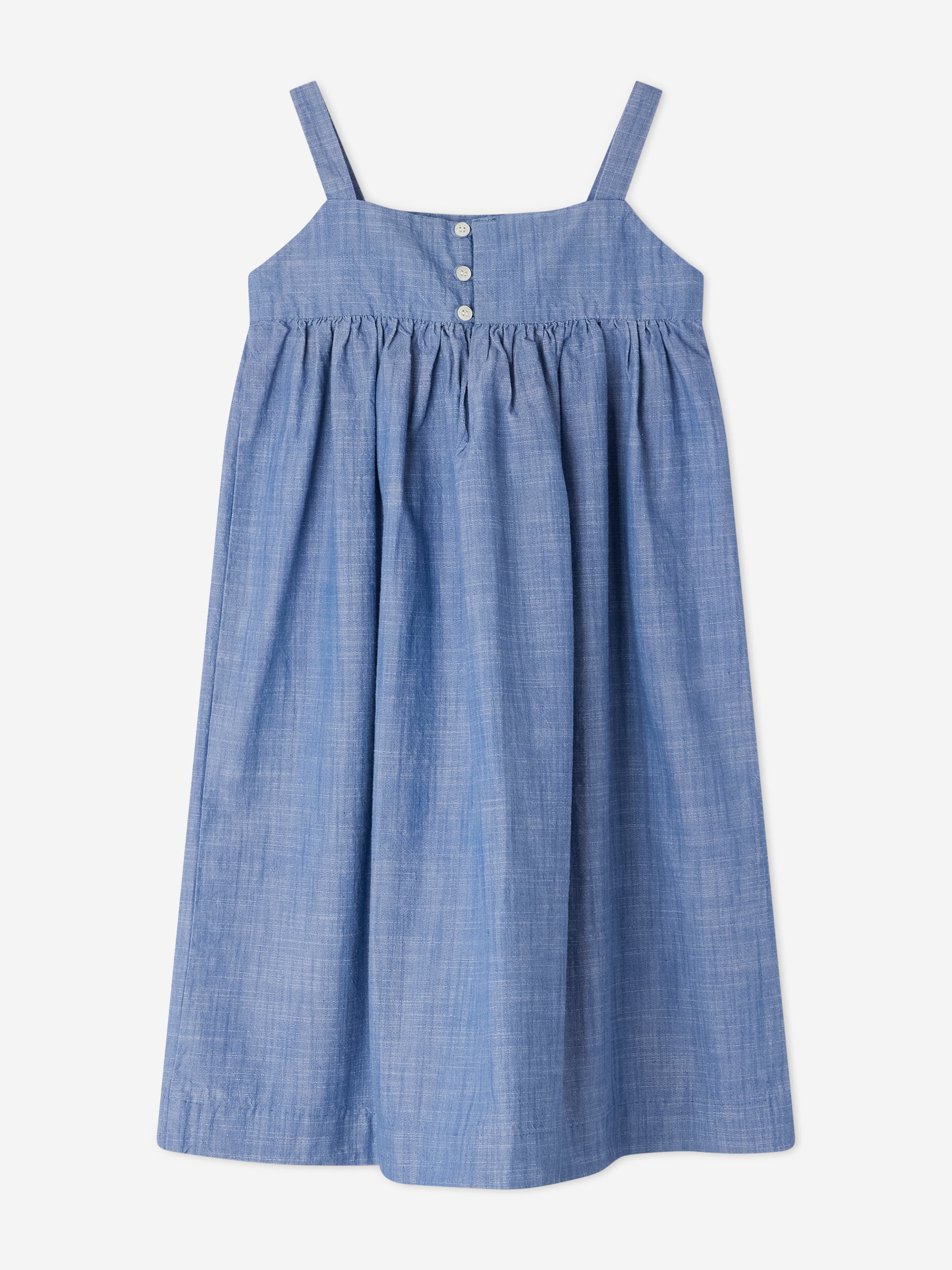 Bonpoint Girls Fedora Pinafore Dress in Blue