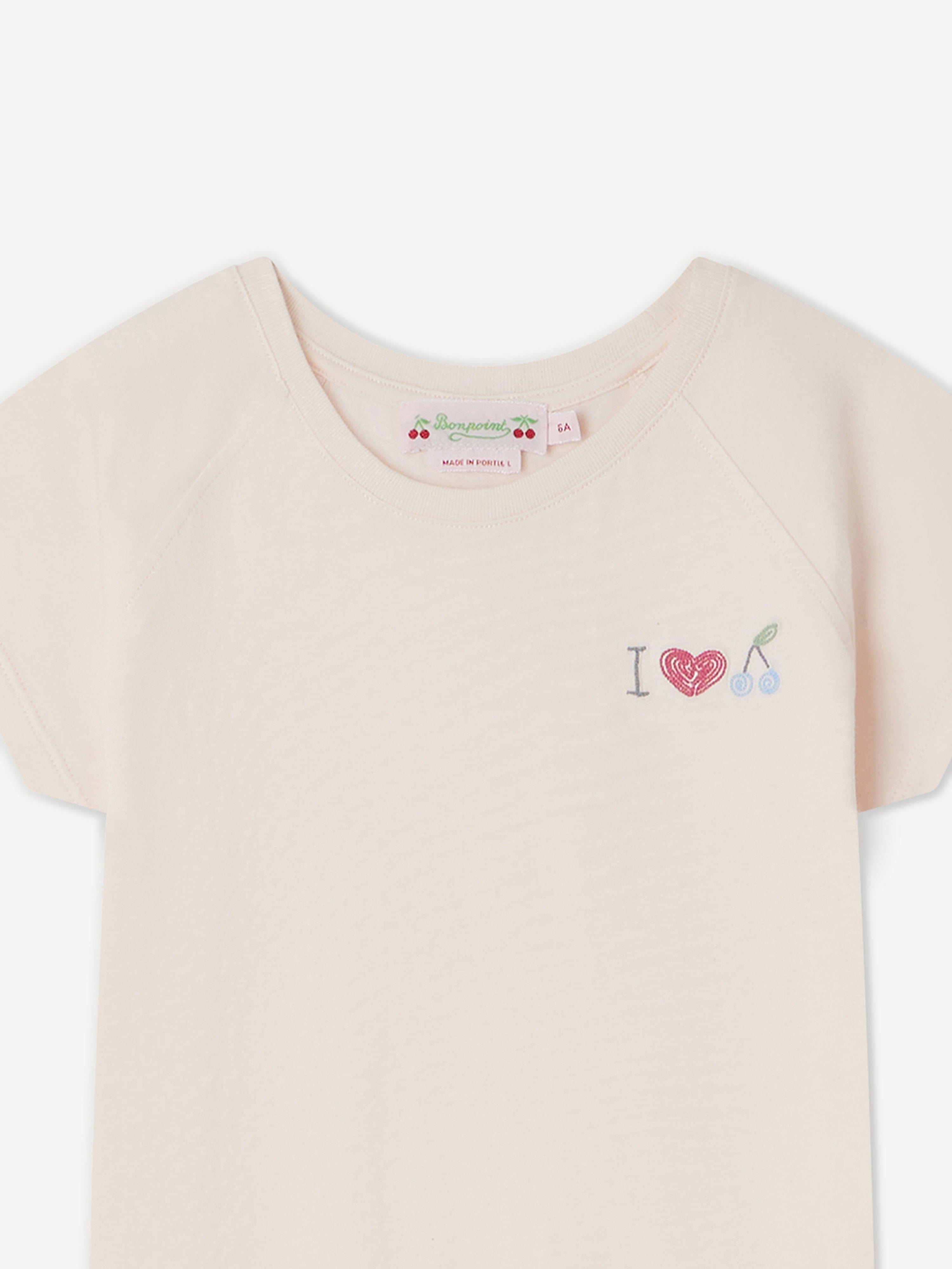 Bonpoint Girls Asmae T-Shirt in Pink