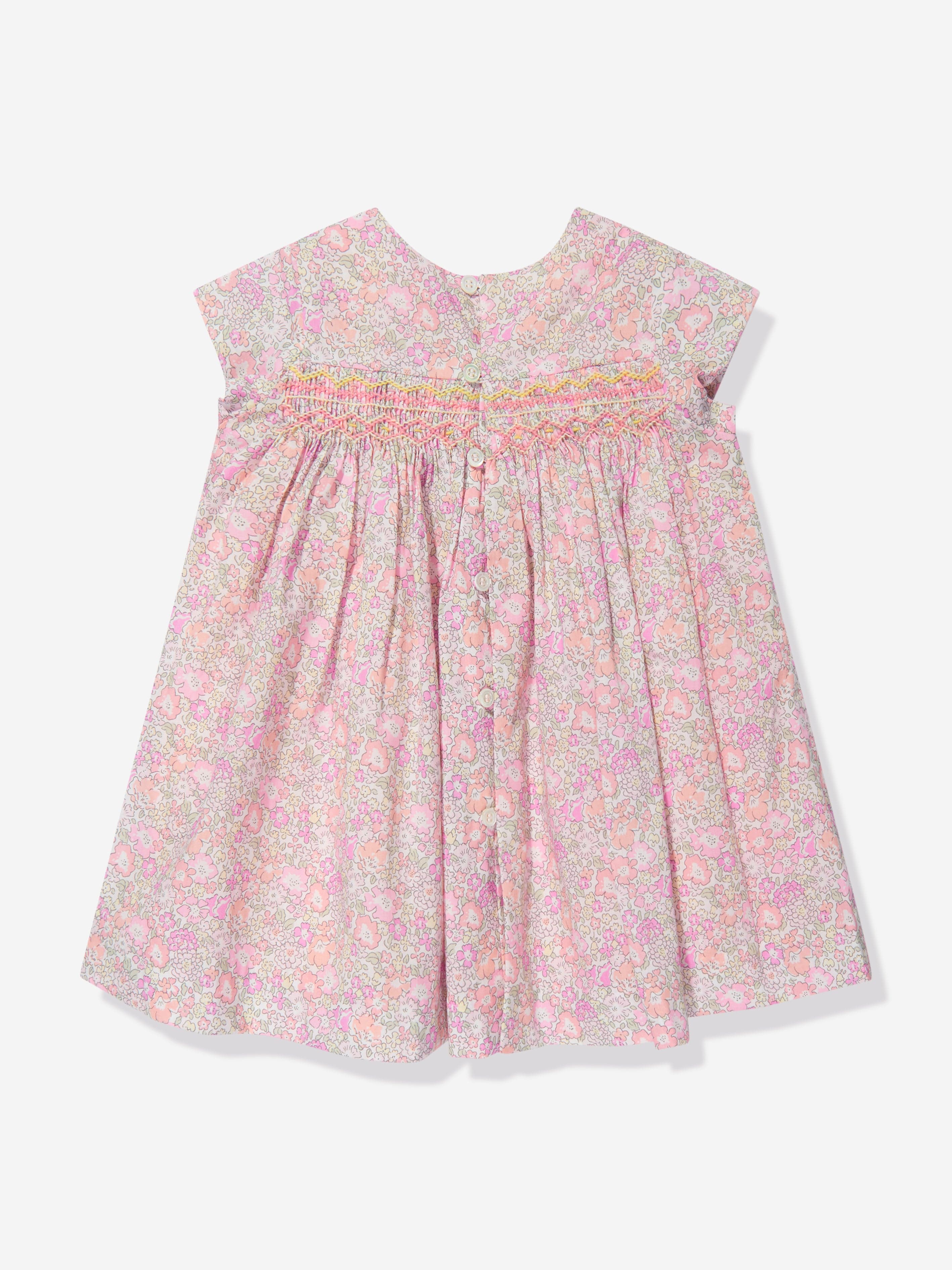 Bonpoint Baby Girls Maruska Smocked Dress in Multicolour