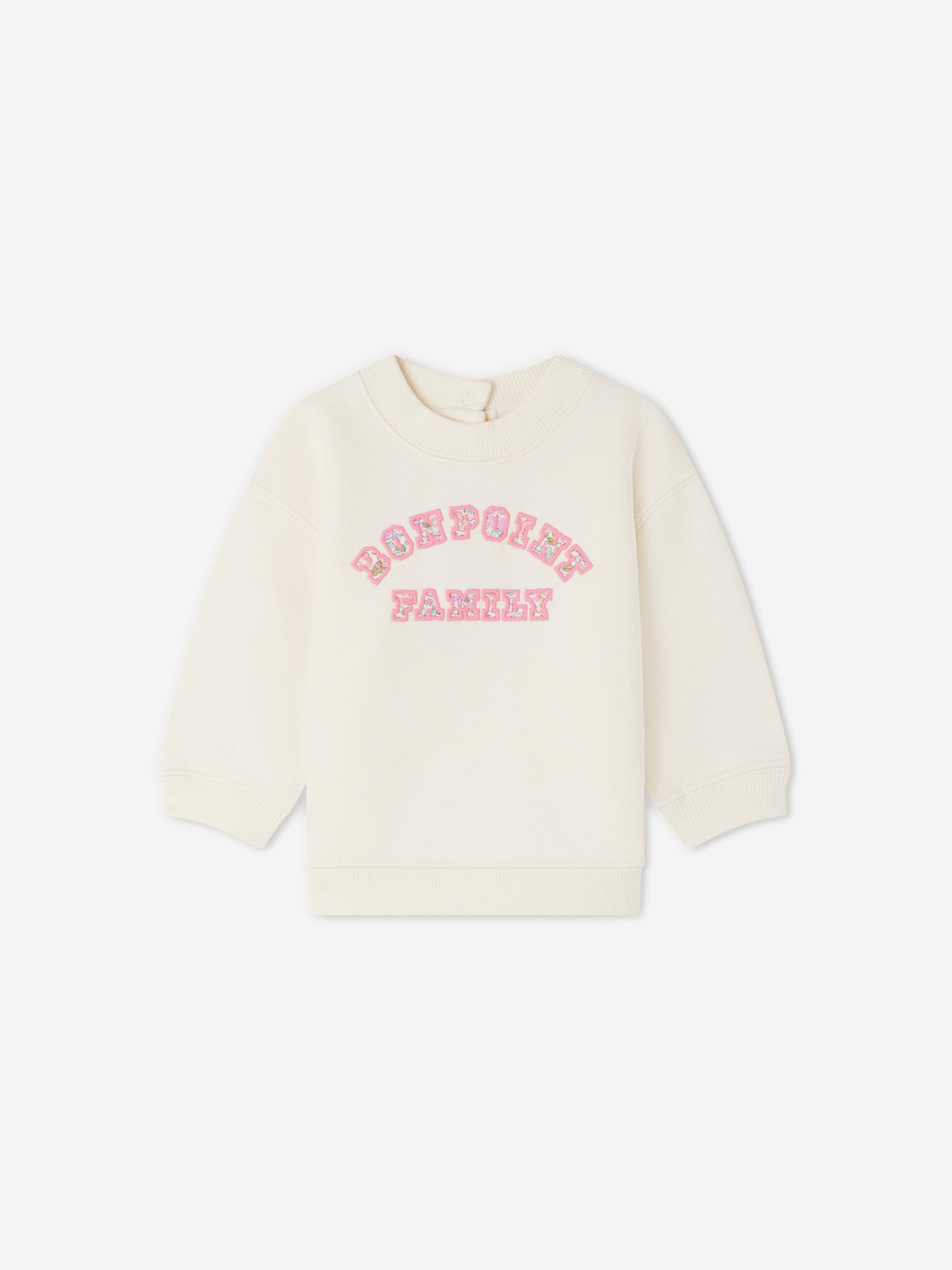 Bonpoint Baby Girls Dahlia Sweatshirt in Ivory