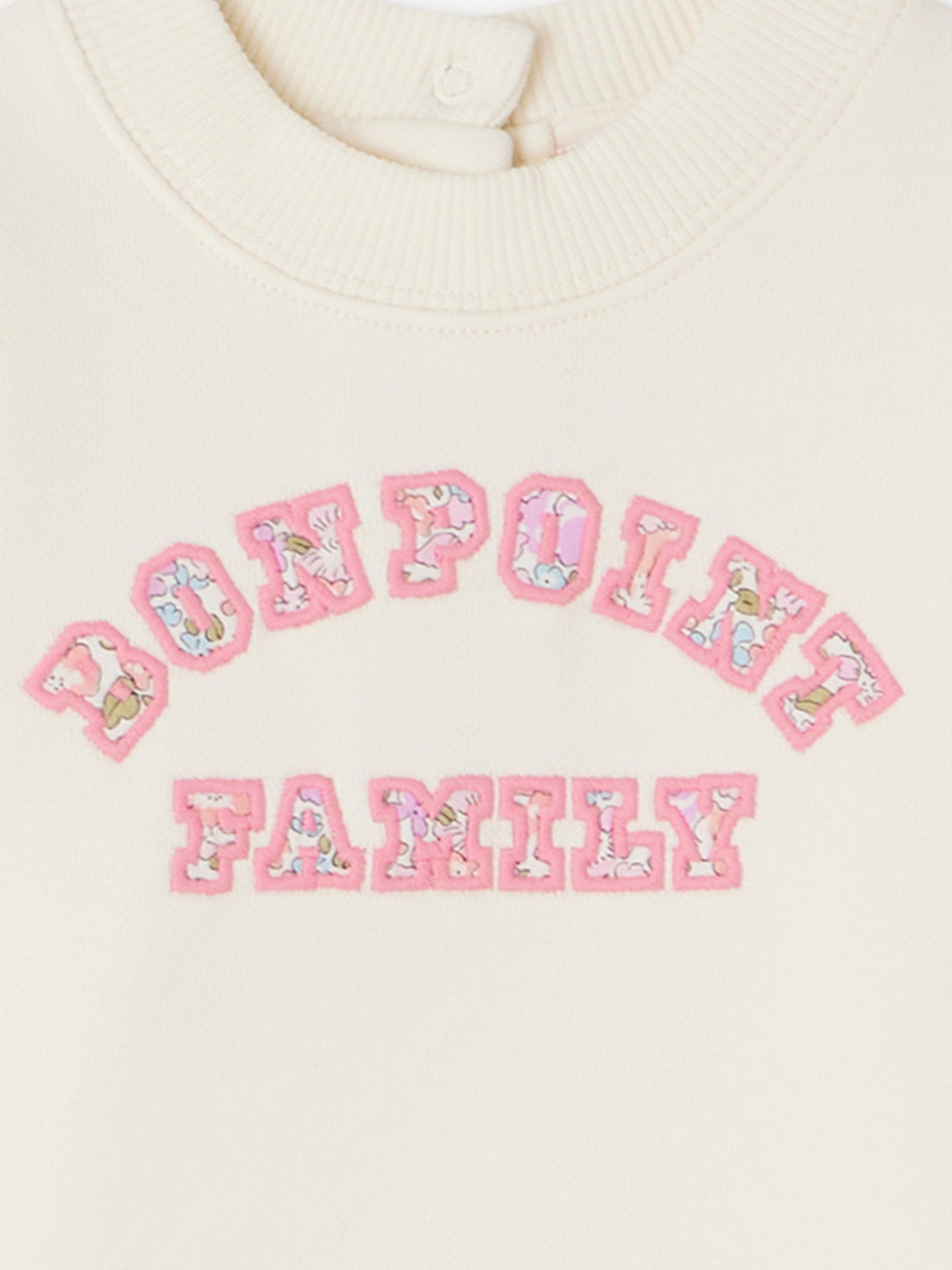 Bonpoint Baby Girls Dahlia Sweatshirt in Ivory