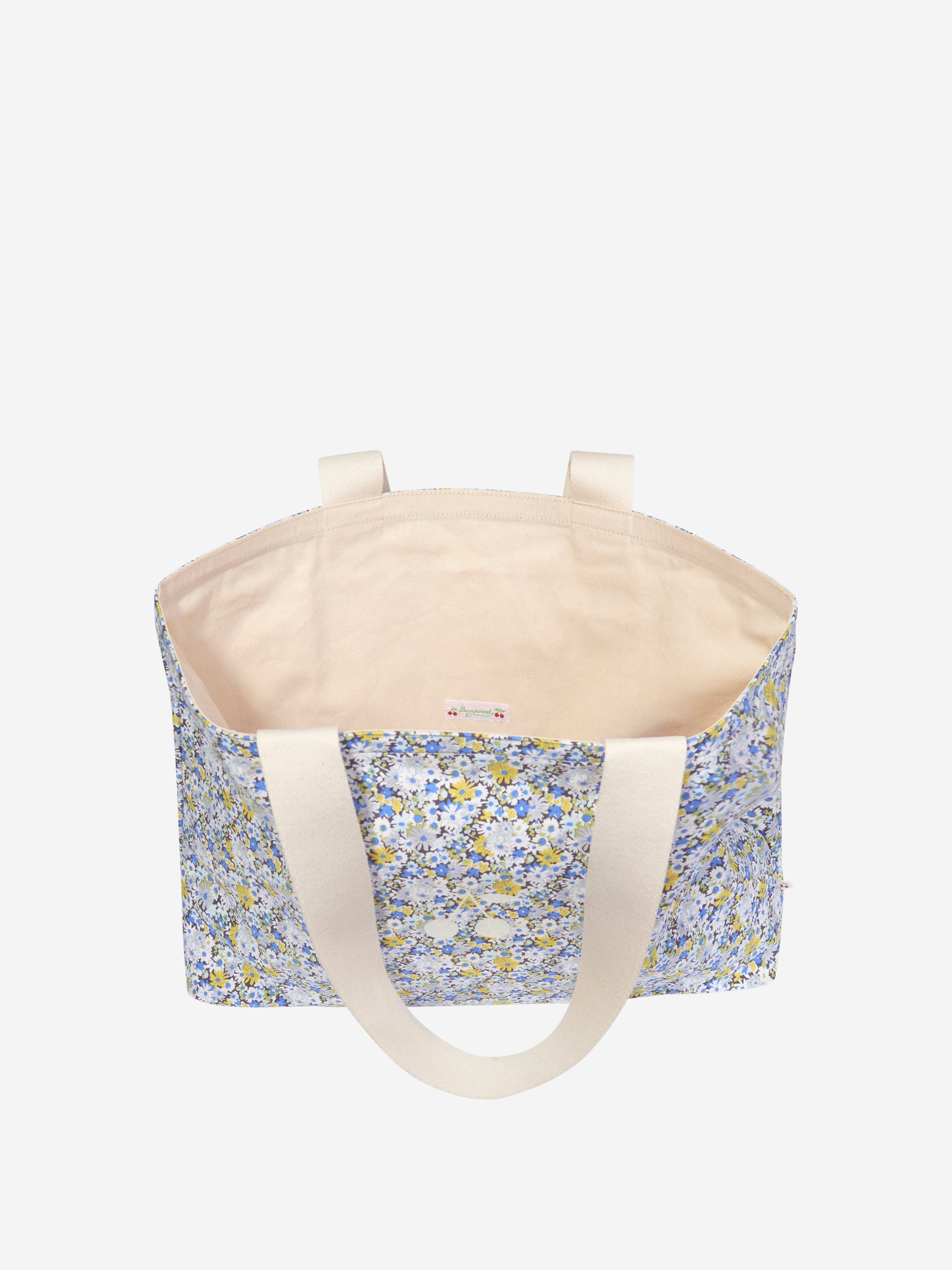 Bonpoint Girls Diba Floral Tote Bag in Blue (38.5cm)