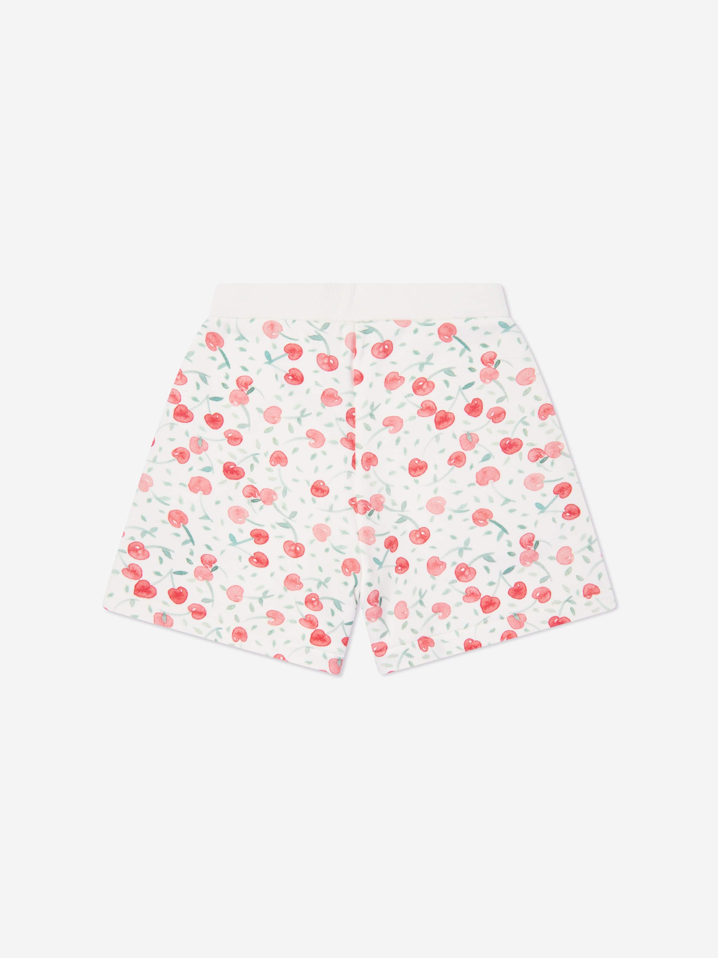 Bonpoint Girls Cornelia Cherry Shorts in White