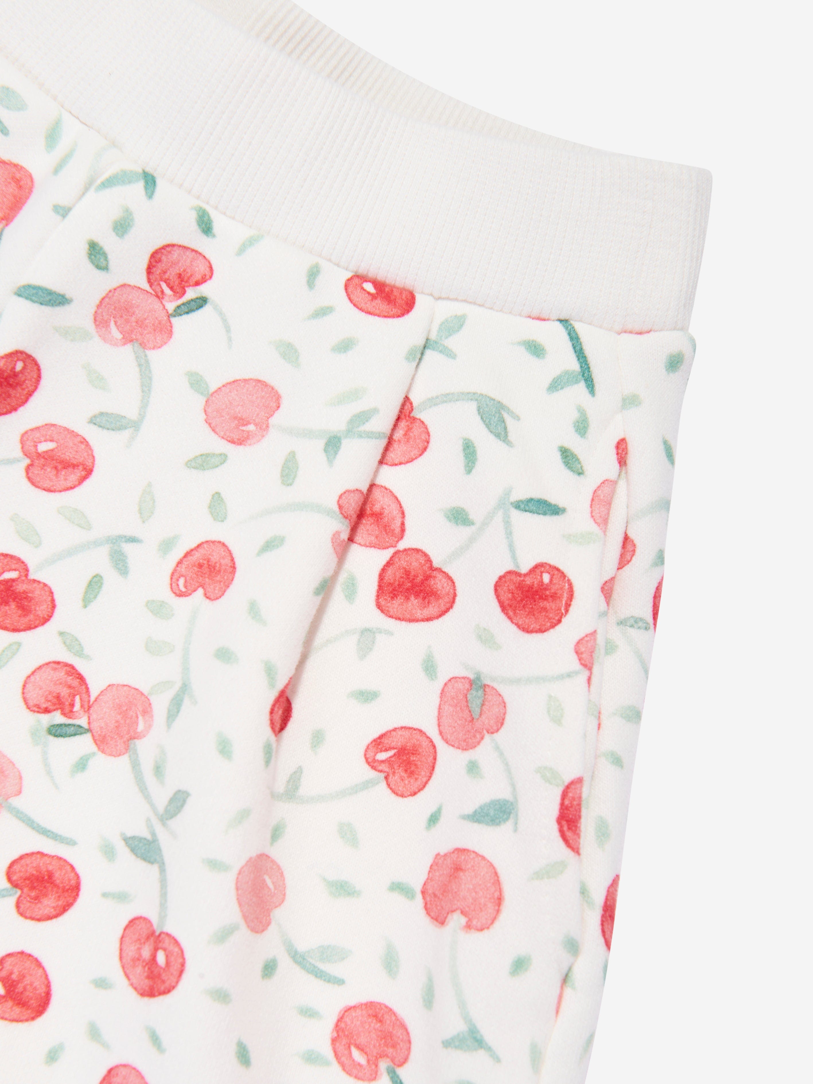 Bonpoint Girls Cornelia Cherry Shorts in White