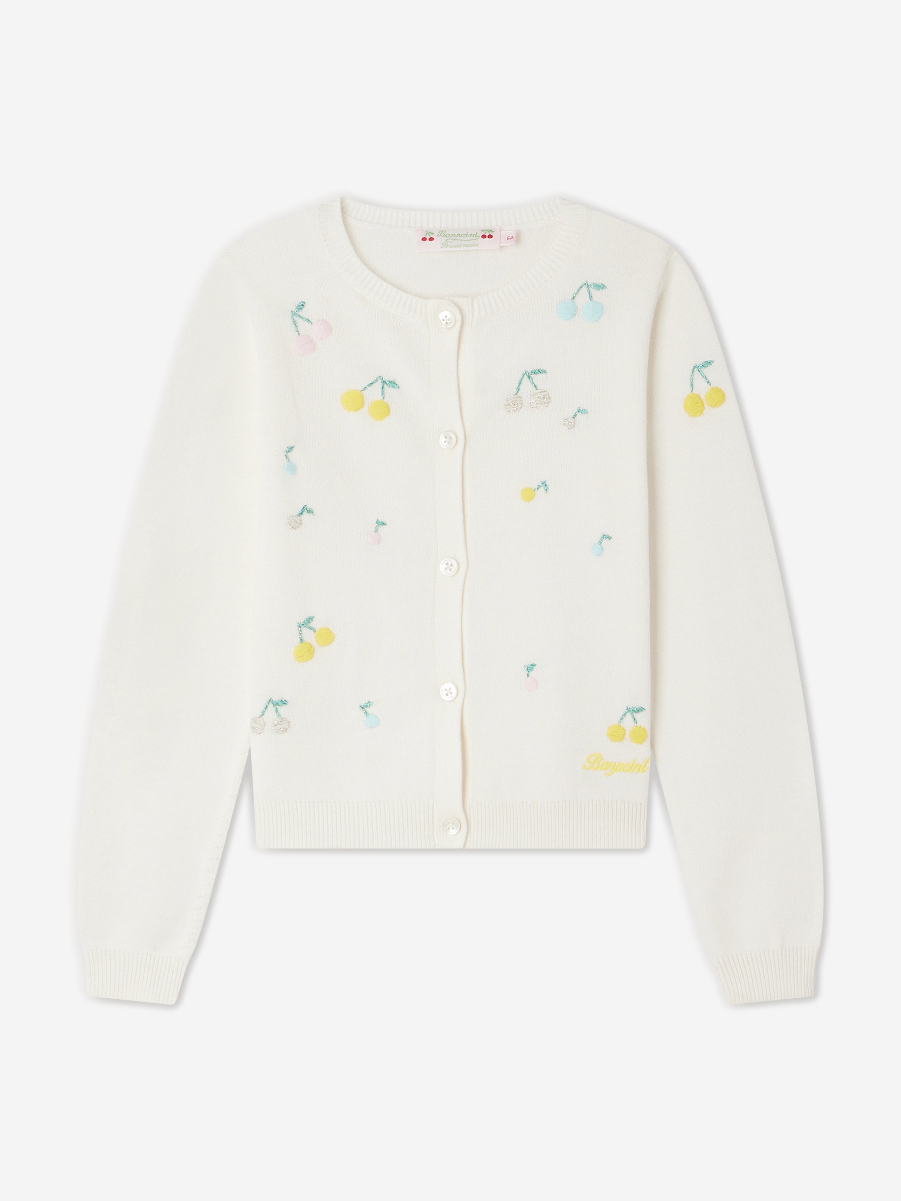 Bonpoint Girls Toesie Cardigan in White