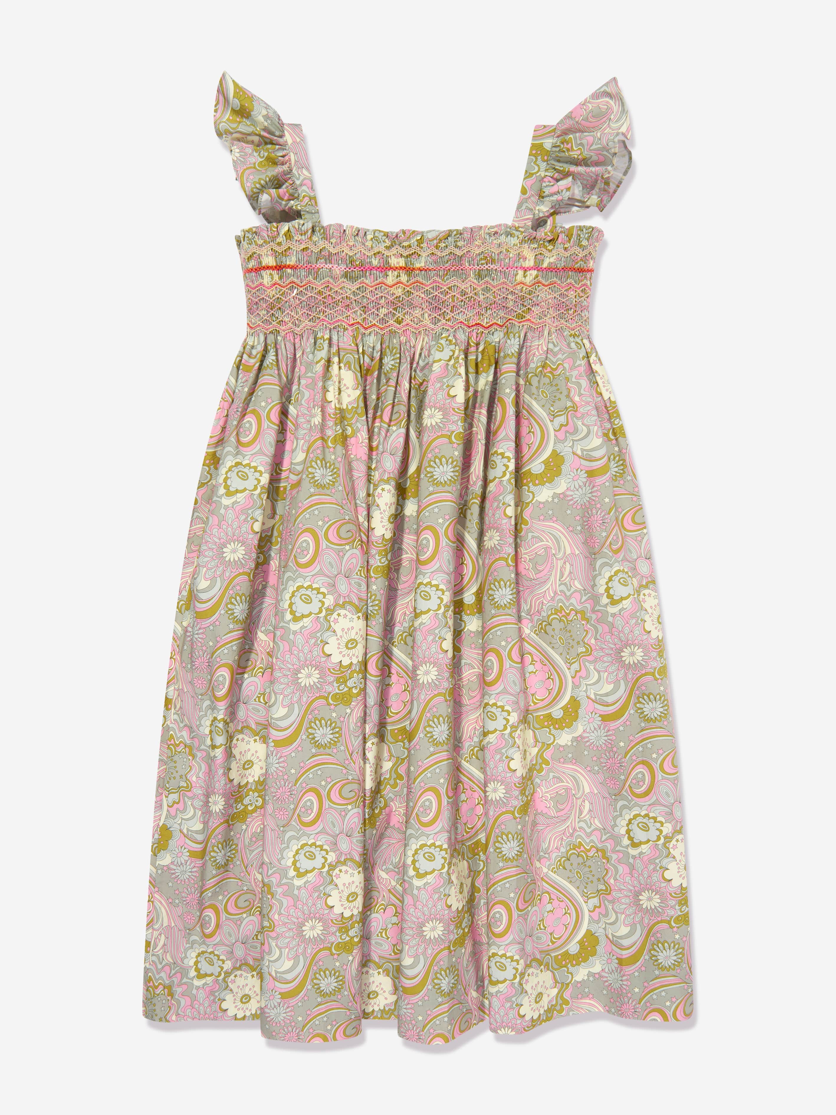 Bonpoint Girls Frances Dress in Multicolour