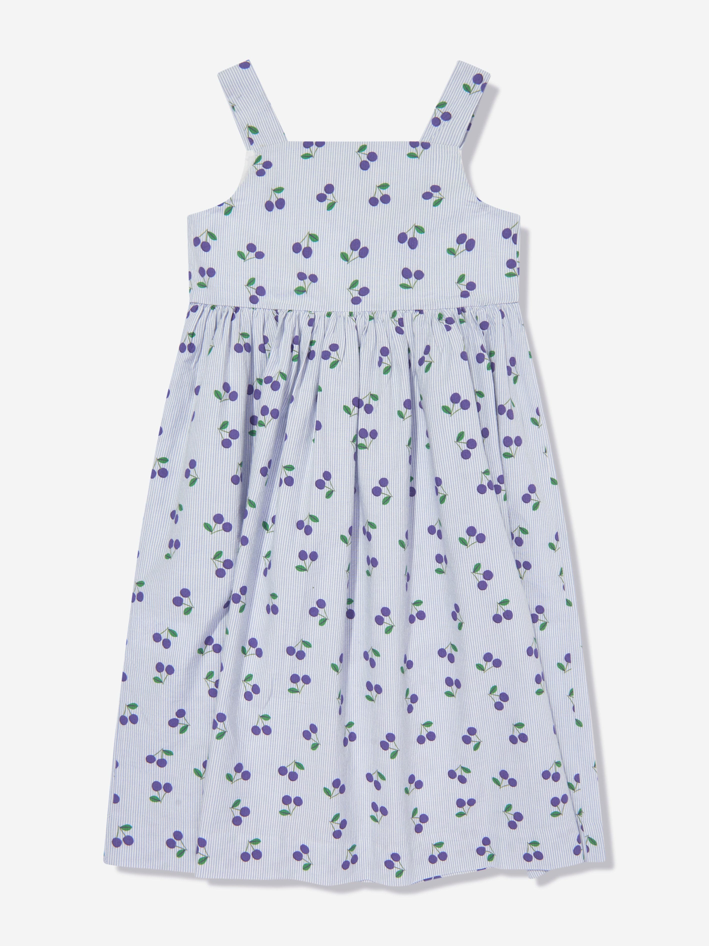 Bonpoint Girls Laly Pinafore Dress in Blue